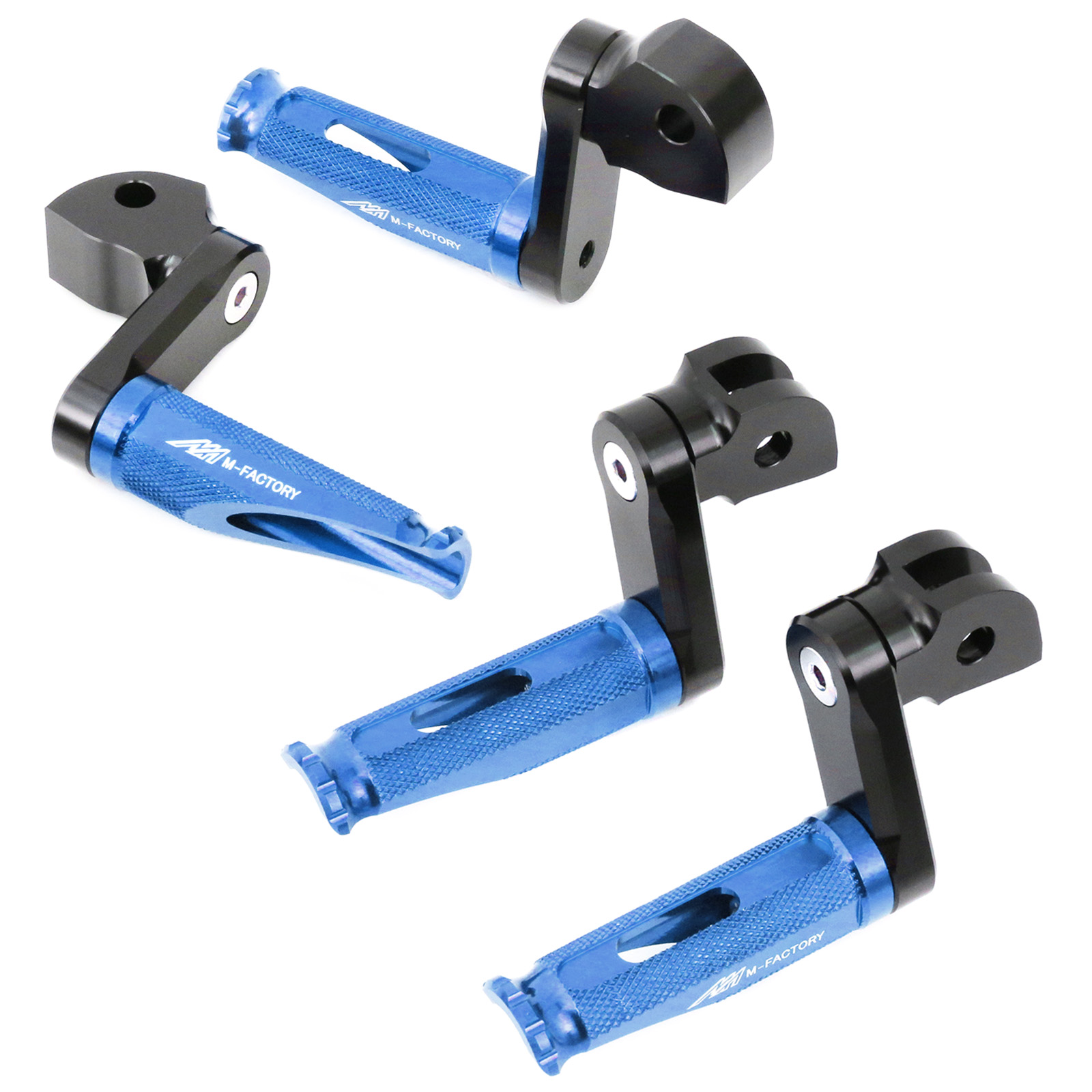 40mm Riser Blue MFP Front Rear Footpegs For F800R 15 16 17 18 19 | eBay