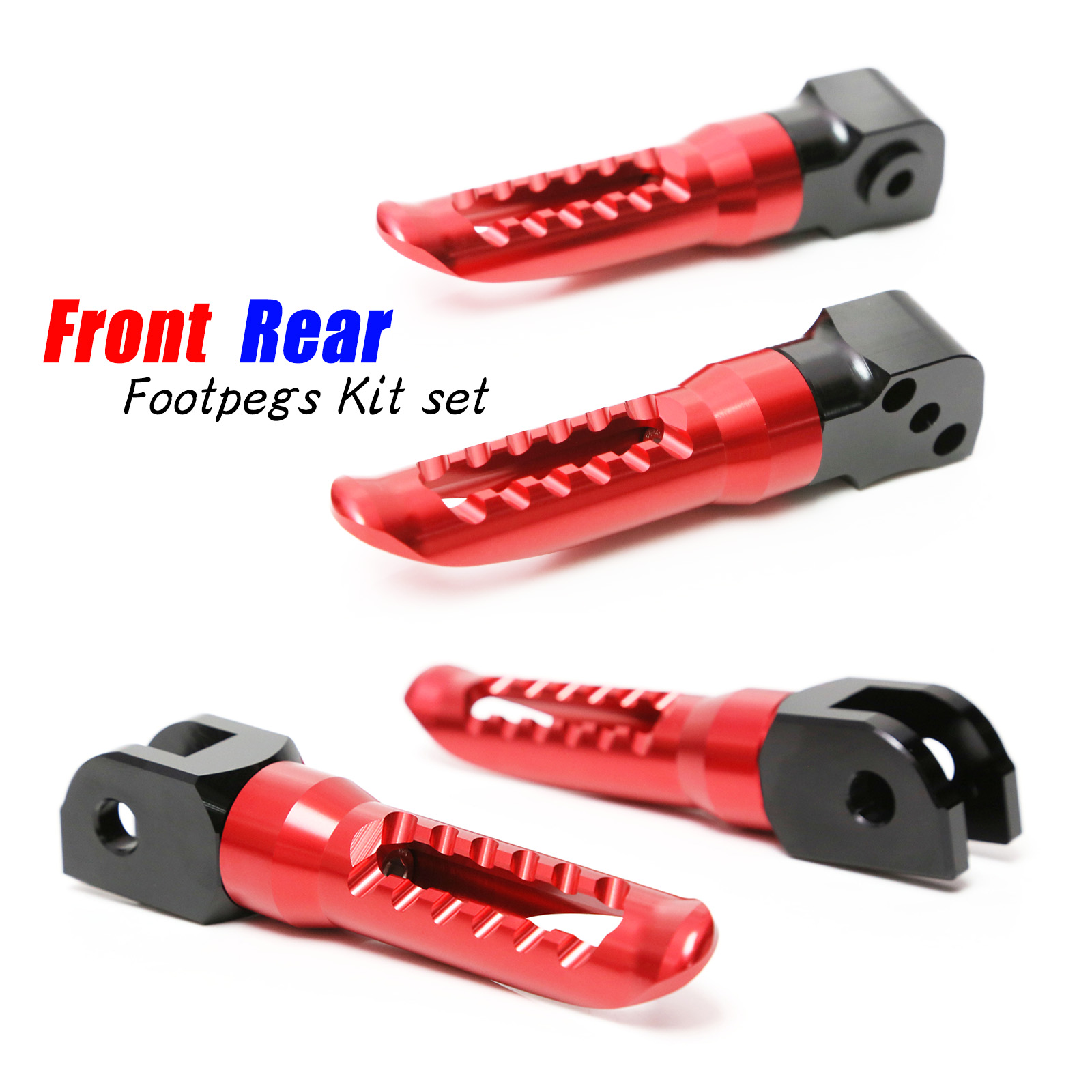 Red BOB Front & Rear Foot Pegs For ZX-6R 636 Ninja 13 14 15 16 17