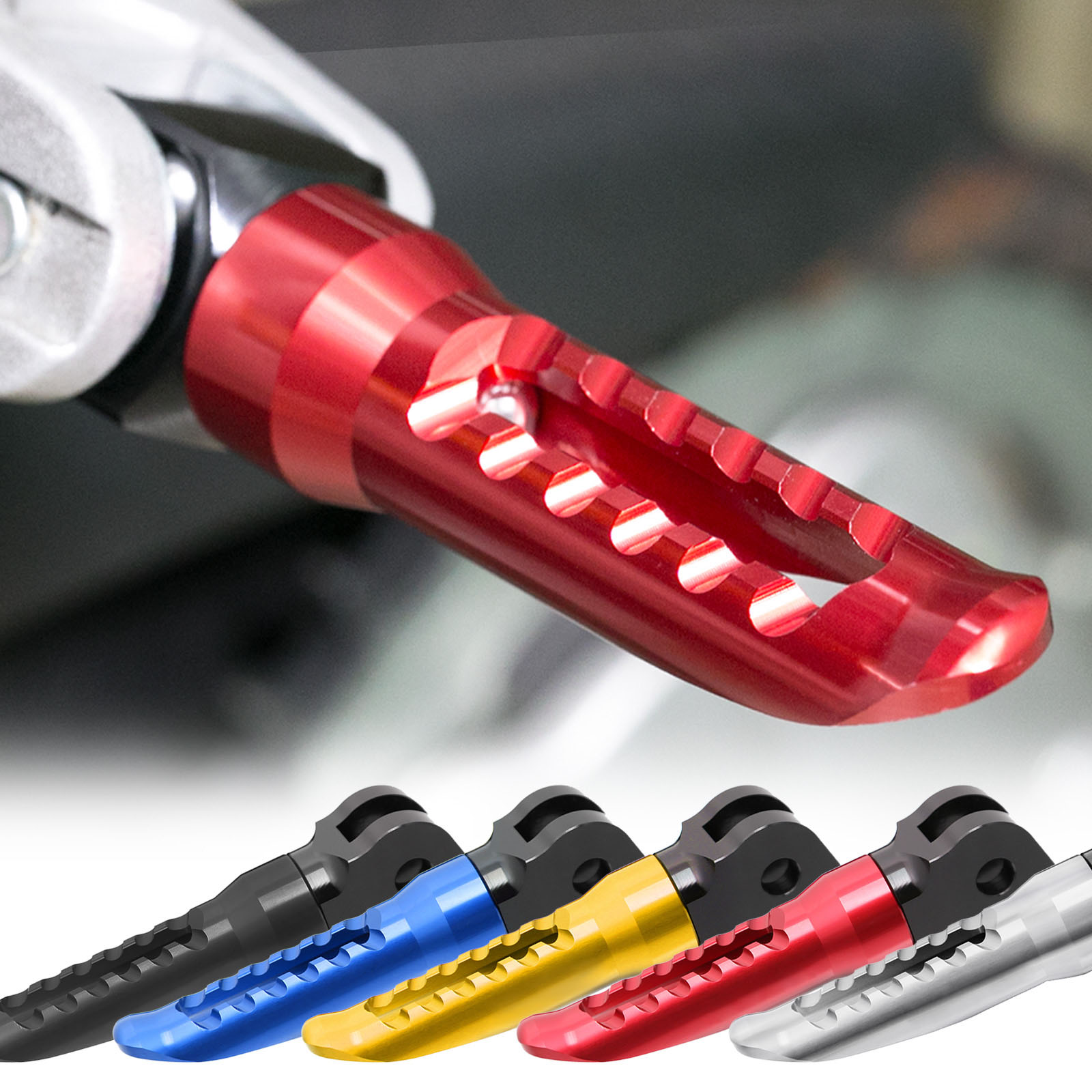 Red BOB Front & Rear Foot Pegs For ZZR 1400 Ninja ZX14 15-20 21 22