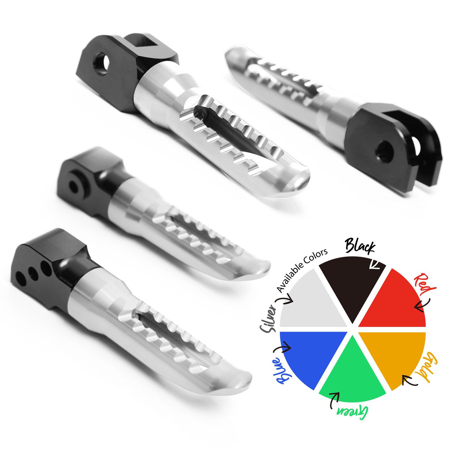 Titanium BOB Front & Rear Foot Pegs For Kawasaki ZX-10R Ninja 11