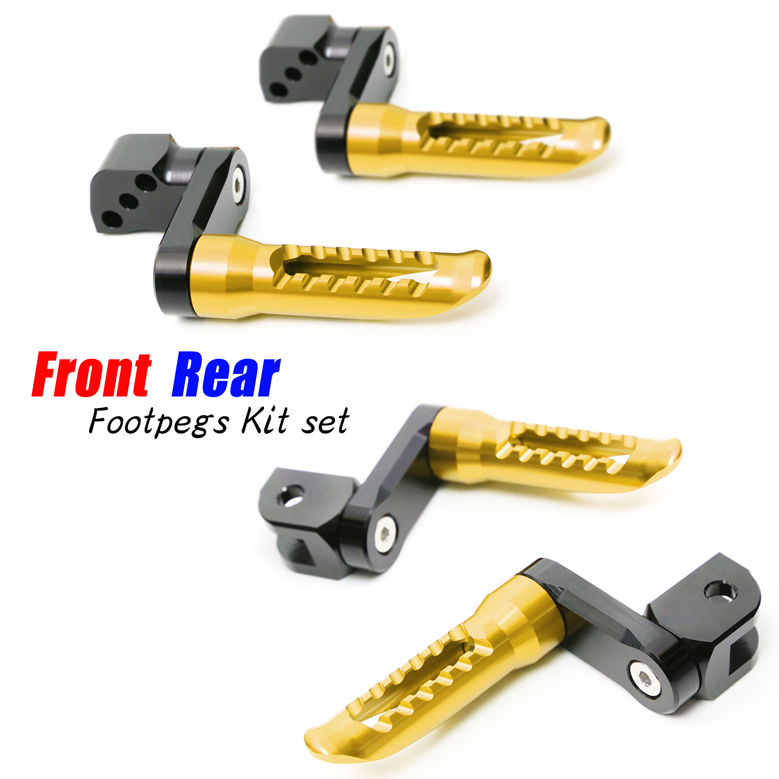 BOB 40mm Riser Gold Front Rear Foot Pegs For ZX-10R 04 05 06 07 08