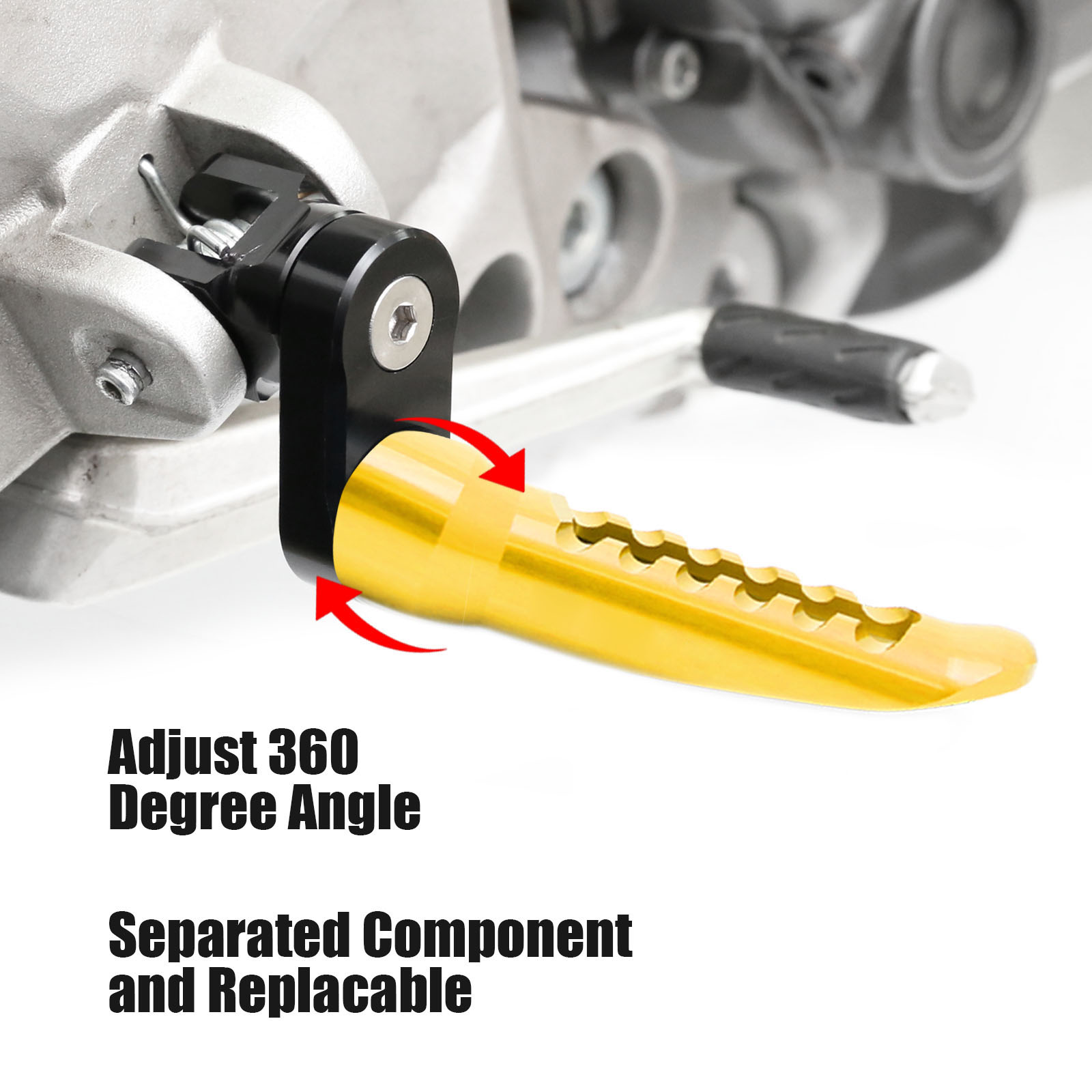 パーツ Bob BOB 40mm Riser Gold Front Rear Foot Pegs For ZX-10R 04 05 06 07 08