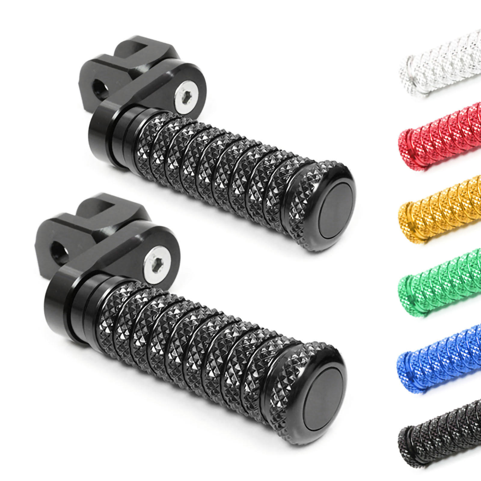 POLE 25mm Adjustable Red Front Foot Pegs For ZX-10R Ninja 11-14 15