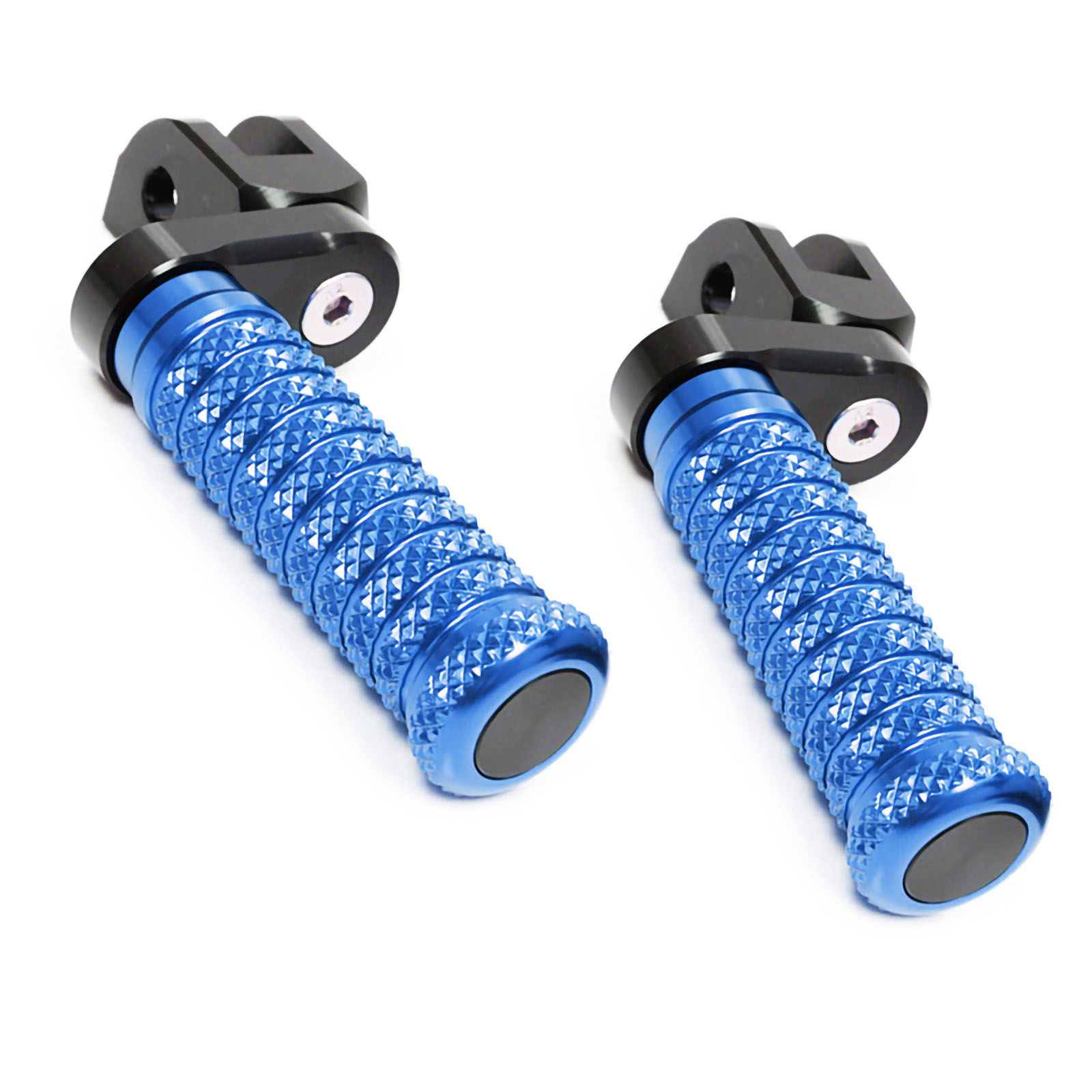 Blue POLE 1 inch Riser Front Foot Pegs For ZX-6R 636 Ninja 13-5 16