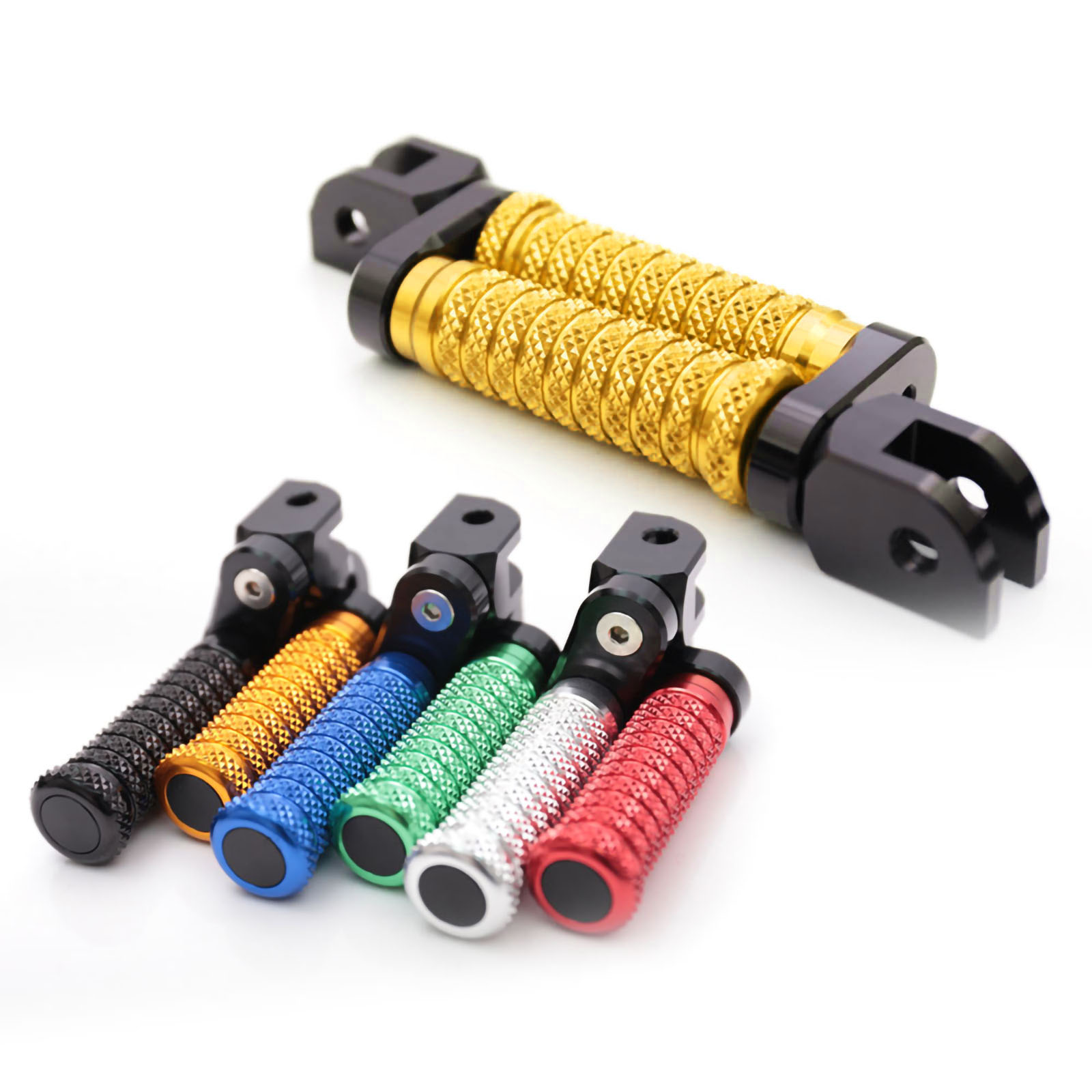 Blue POLE 1 inch Riser Front Foot Pegs For Buell M2 Cyclone All