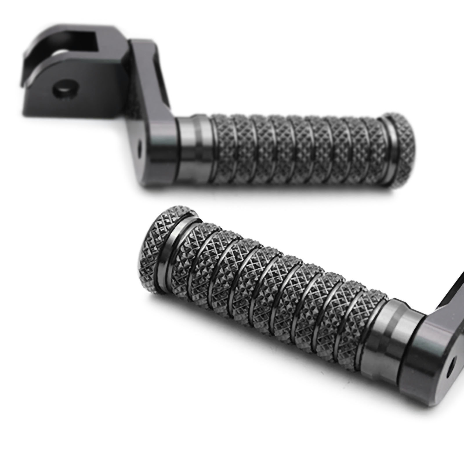 Black M-Grip 40mm Riser Front Foot Pegs For ZX-12R Ninja 00 01 02