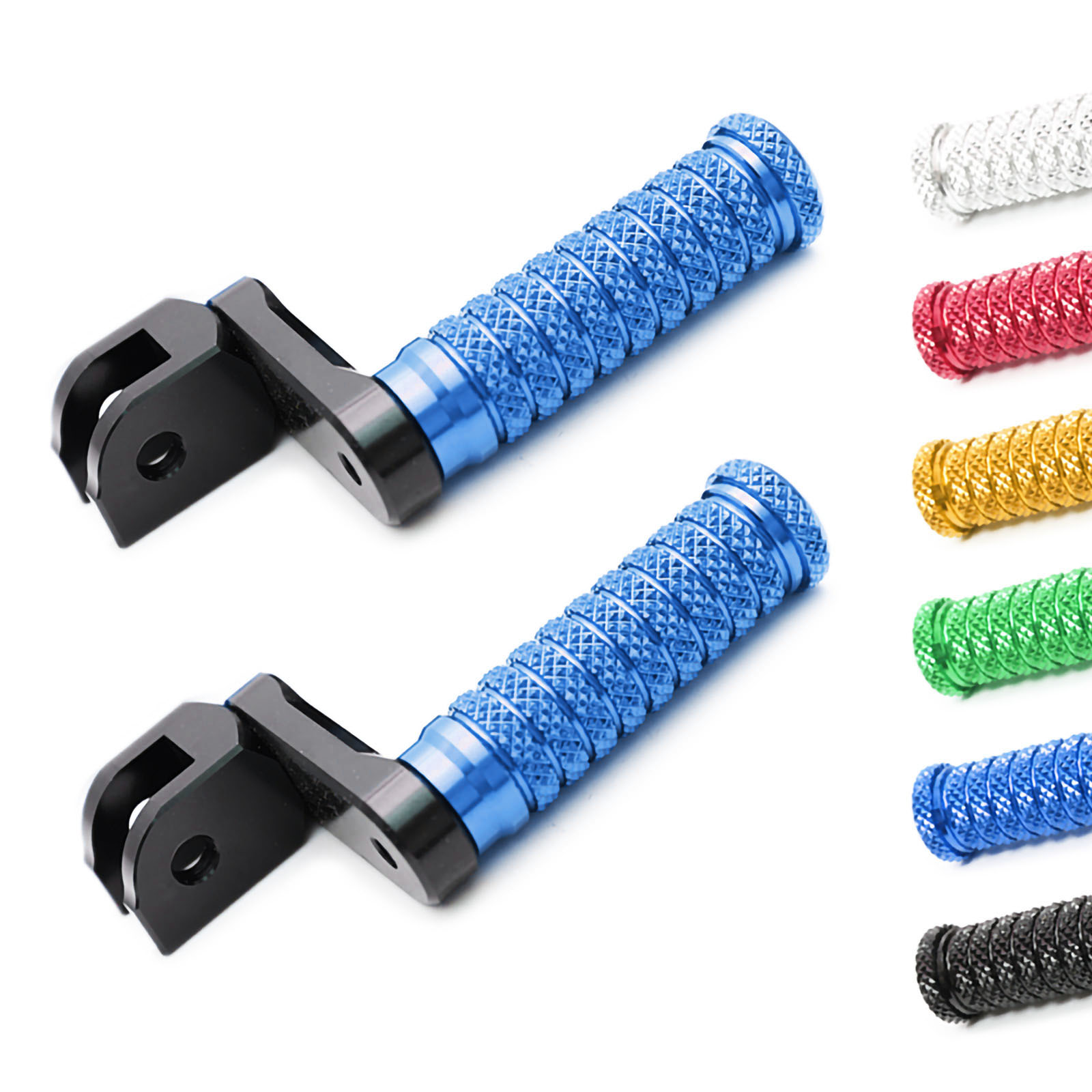 Blue M-Grip Front 40mm Extend Foot Pegs For ZX-10R 04 05 06 07 08