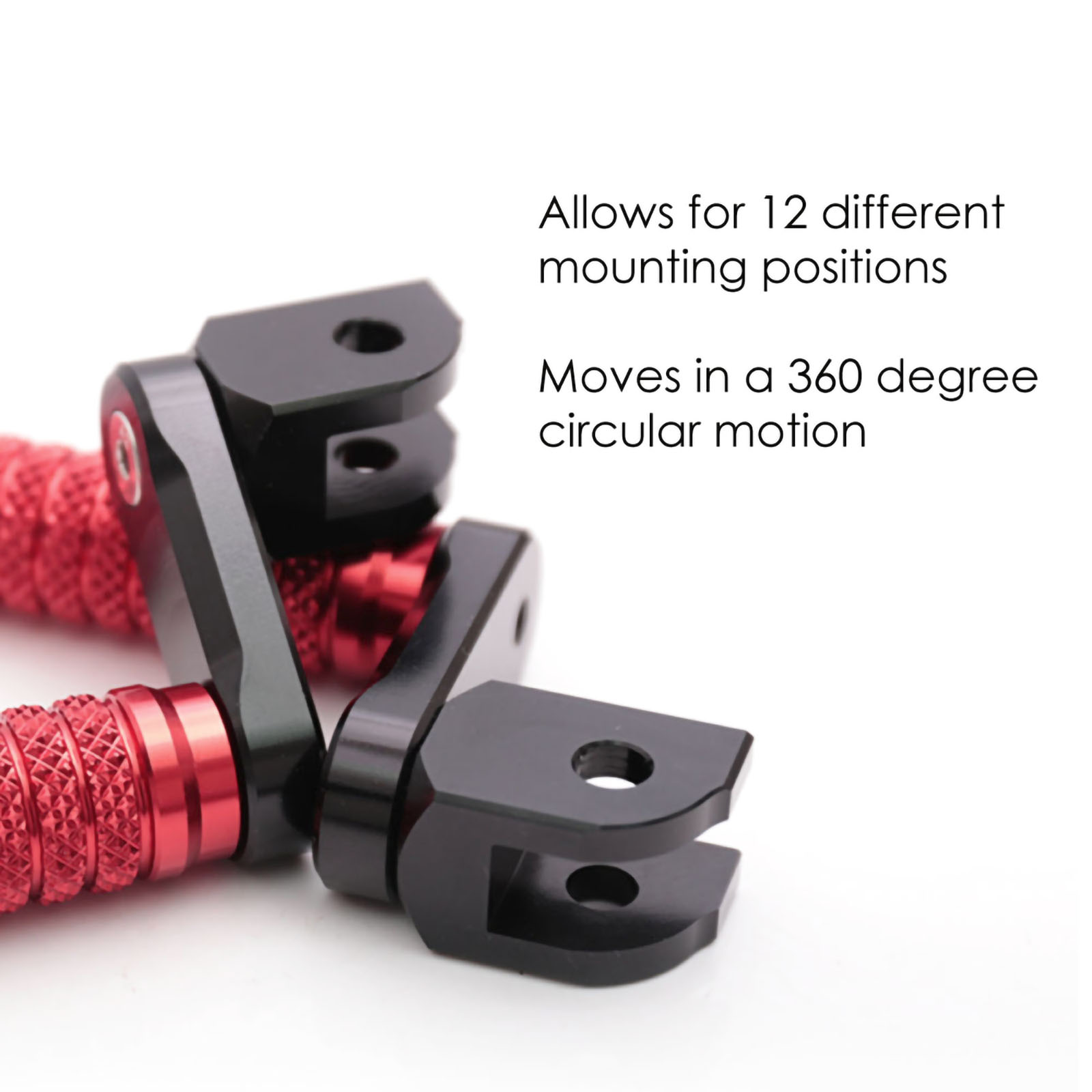 Red POLE 40mm Lowering Front Foot Pegs For Kawasaki Z300 16 17 18