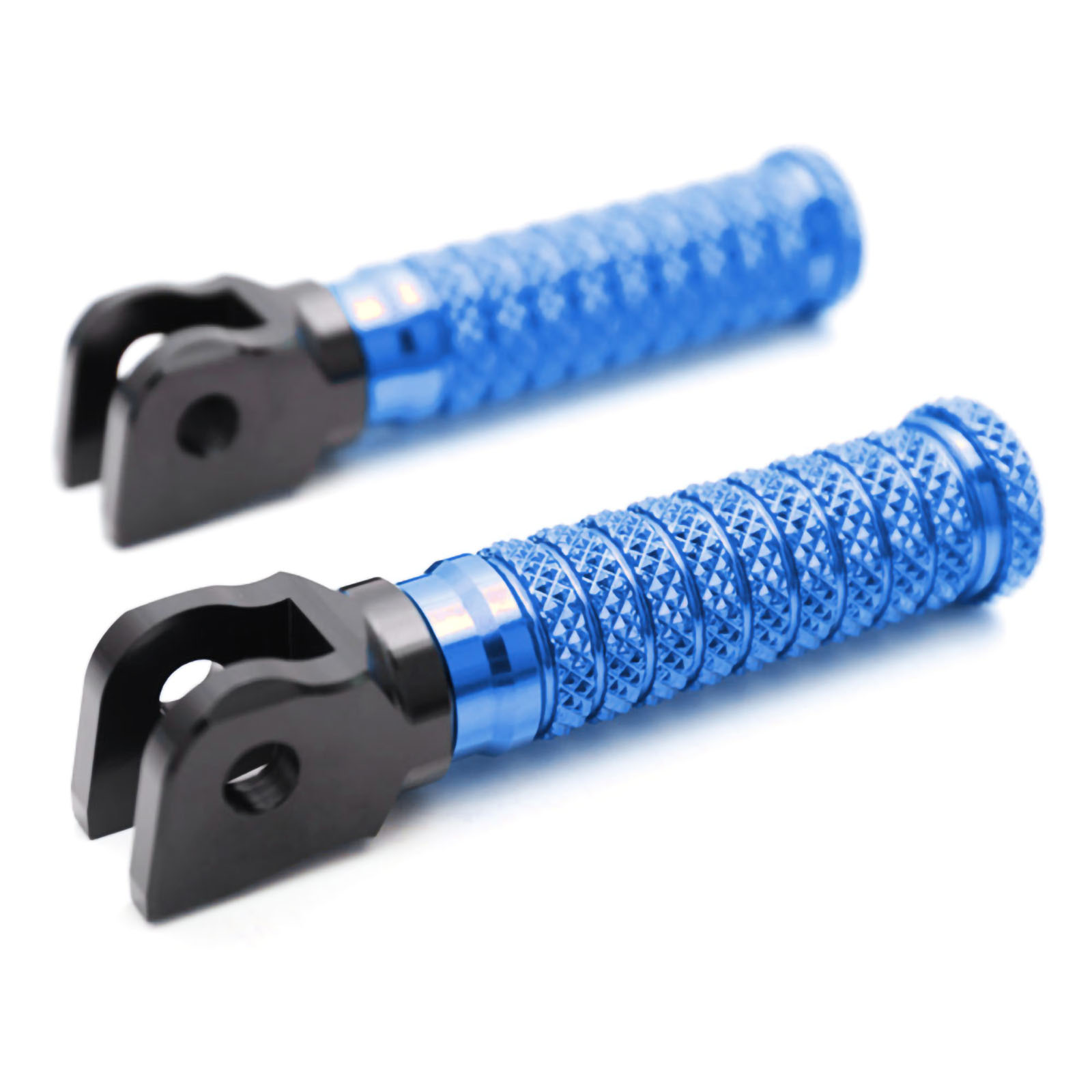 Blue M-Grip Racing Front Foot Pegs Set For Ninja ZX-11 ZZ-R1100