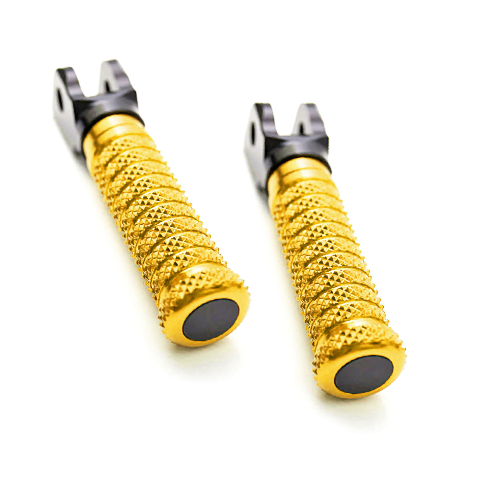 Gold M-Grip Anti-slip Front Foot Pegs Set For Kawasaki Ninja ZX