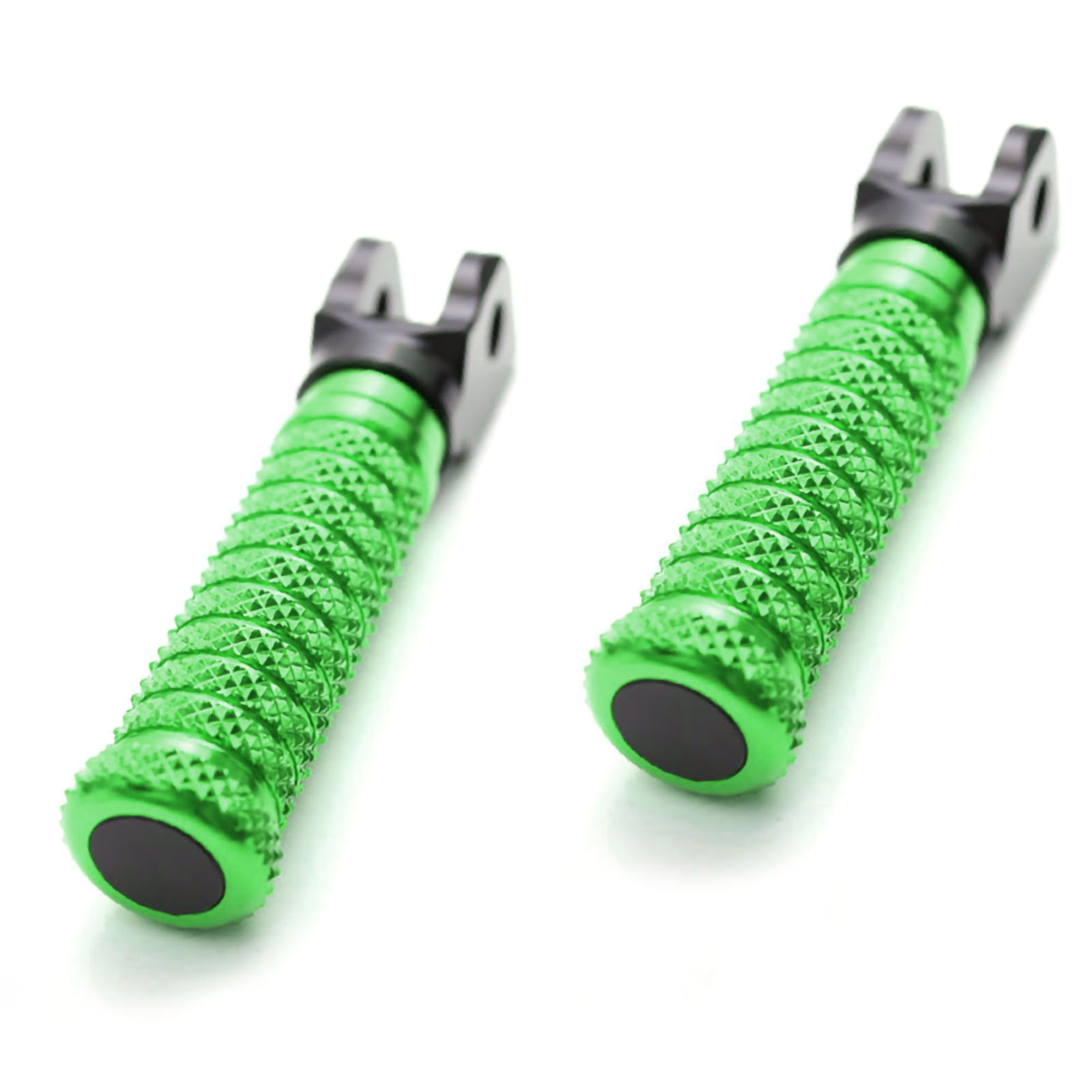 Green CNC Anti Slip Front Footpegs M-Grip For Kawasaki Ninja ZX