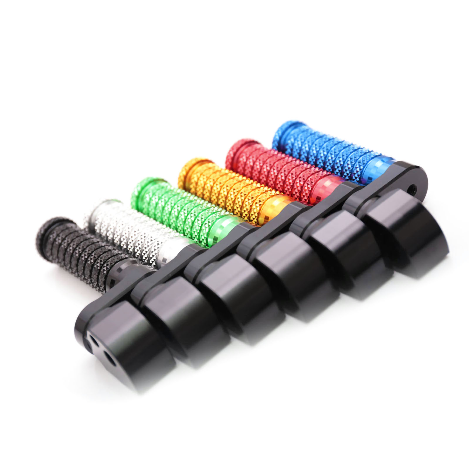 Black M-Grip 25mm Lowered Rear Footpegs For ZZR 1100 Ninja ZX-11