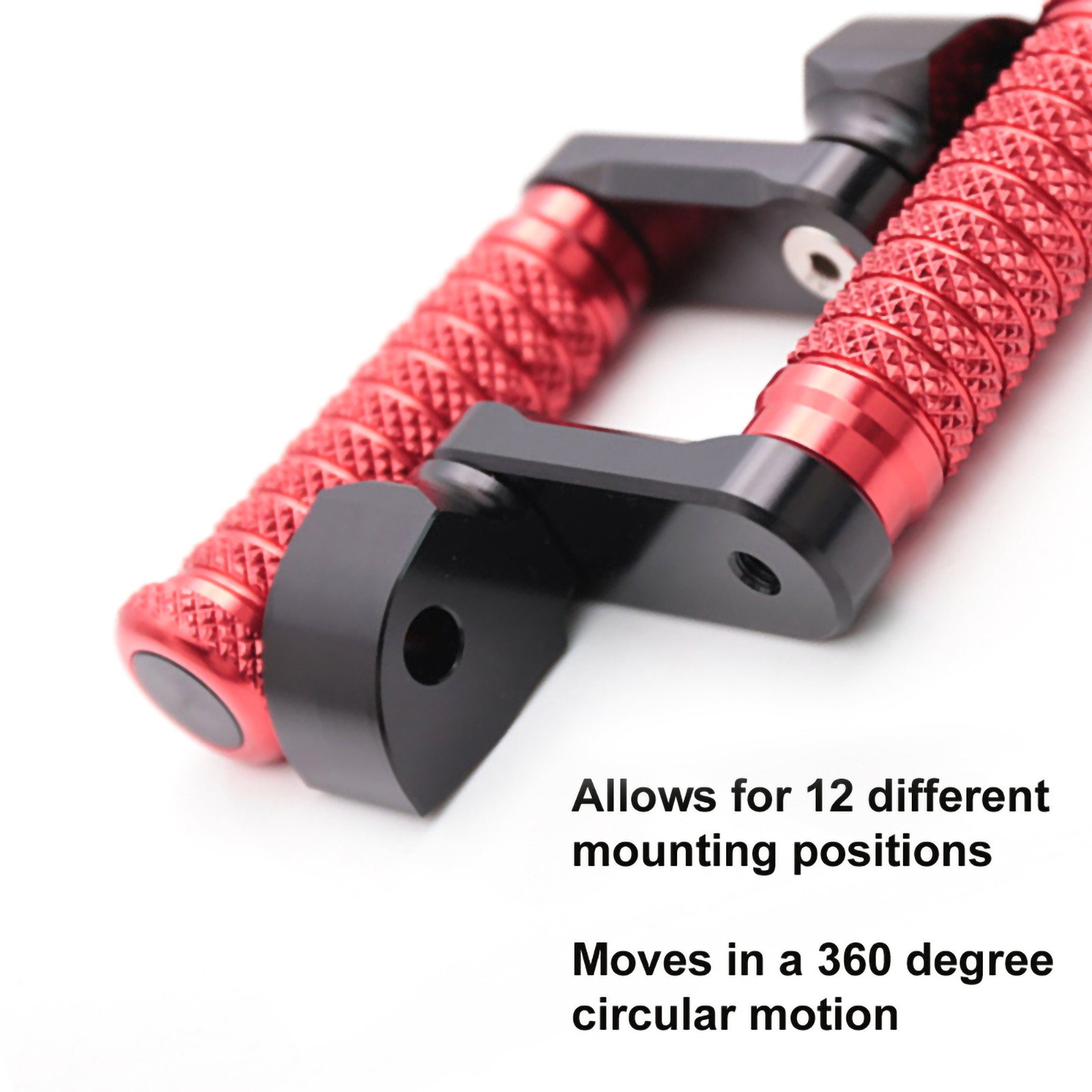 Red M-Grip 40mm Lowered Rear Footpegs For Suzuki GSR 750 11 12 13