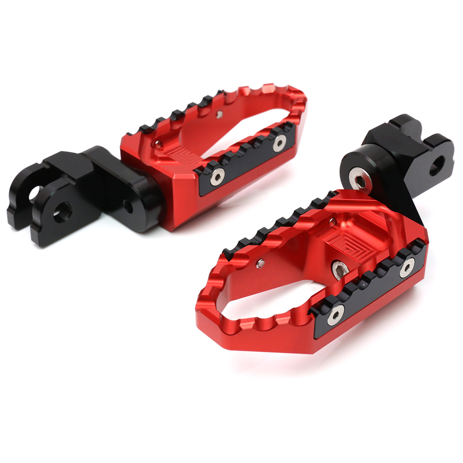 Red TRC 25mm Adjustable Front Wide Footpegs For Kawasaki Ninja ZX