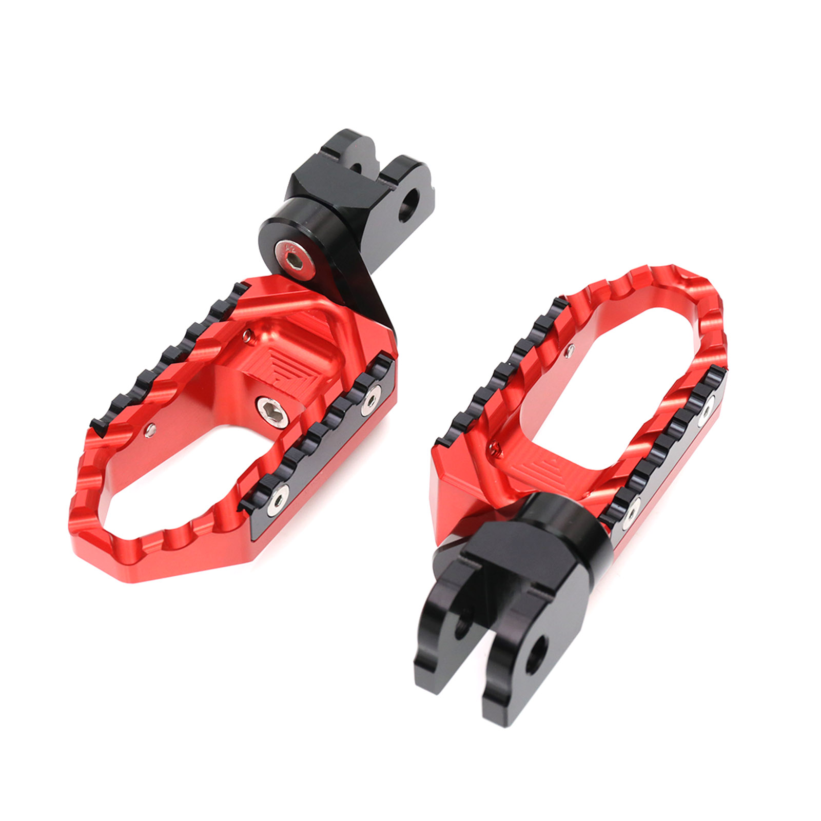 Red TRC 25mm Adjustable Front Wide Footpegs For Kawasaki Ninja ZX