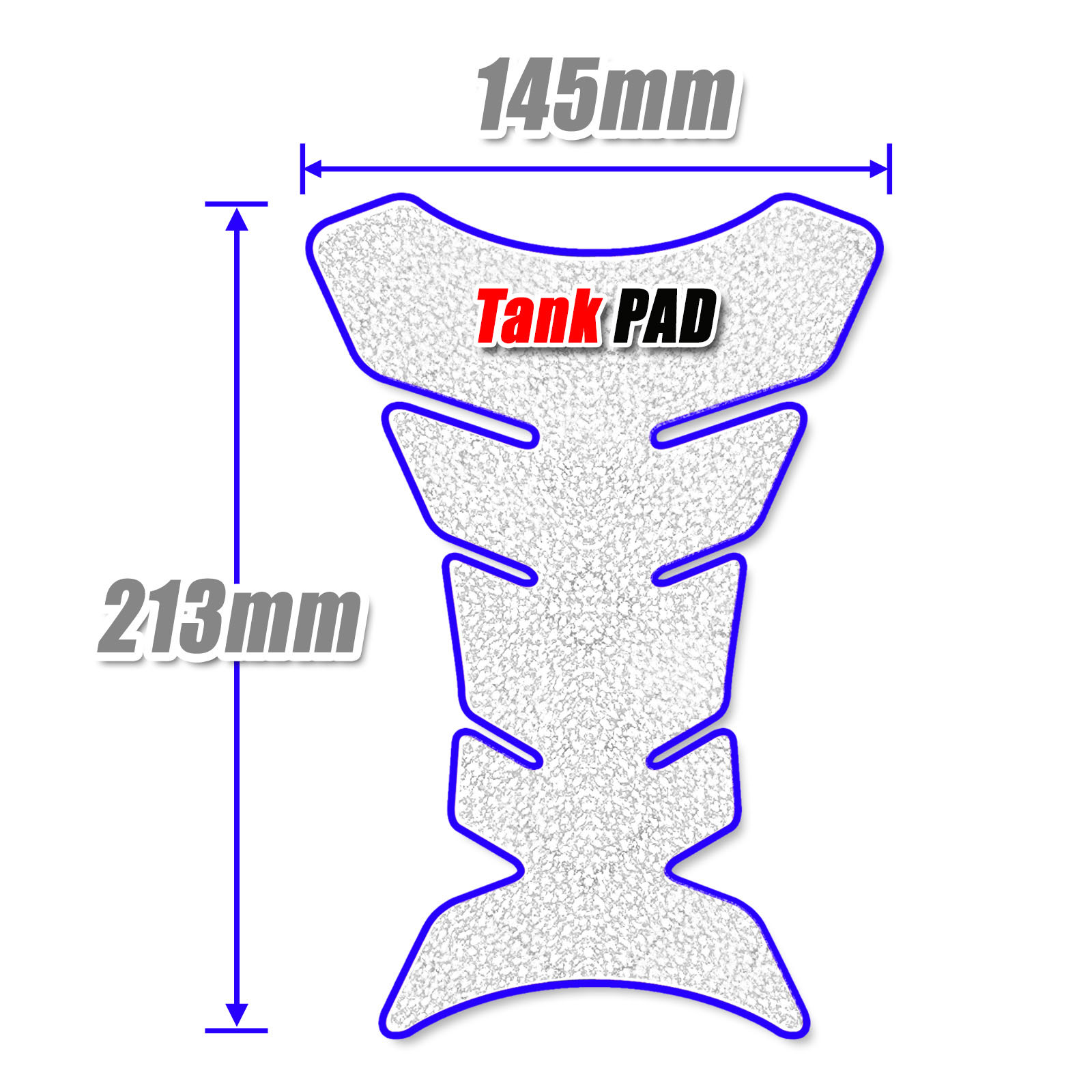 Motorcycle Plastic Fish Bone Tank Pad Sticker Protector Black wood