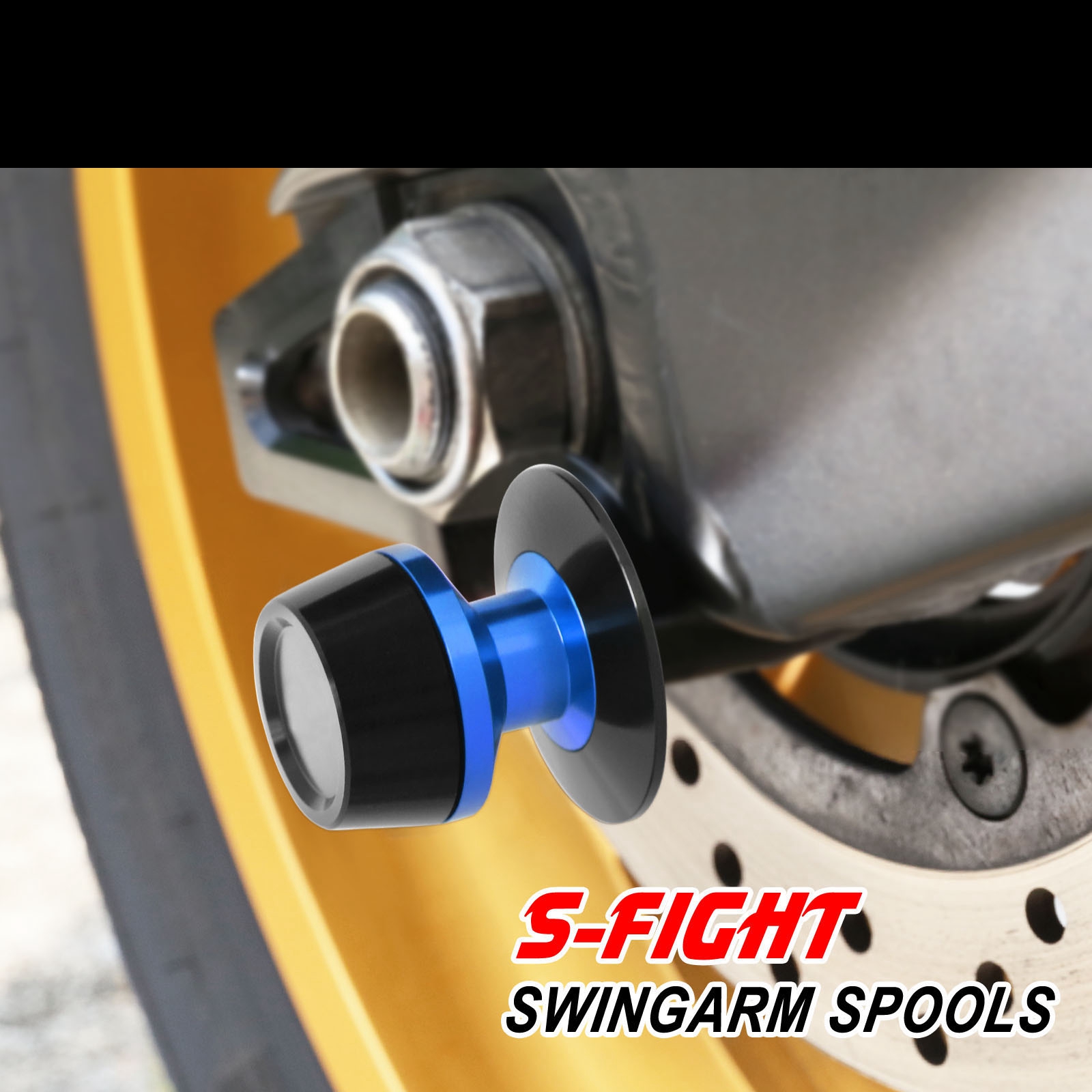 Blue M8 Swingarm Spools Sliders For Ninja ZX-25R 20 21 22 23 | eBay