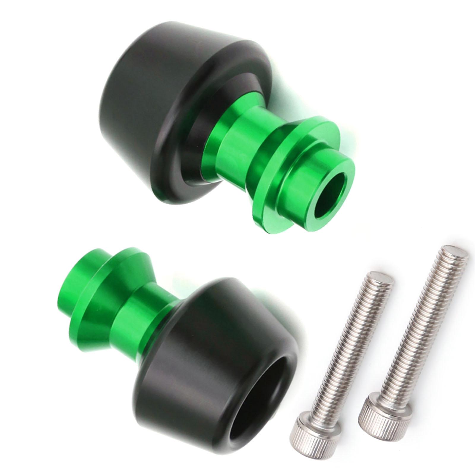 しも SP01 Green Racing Swing Arm Spools 8mm For Kawasaki ZX-6R 636 19