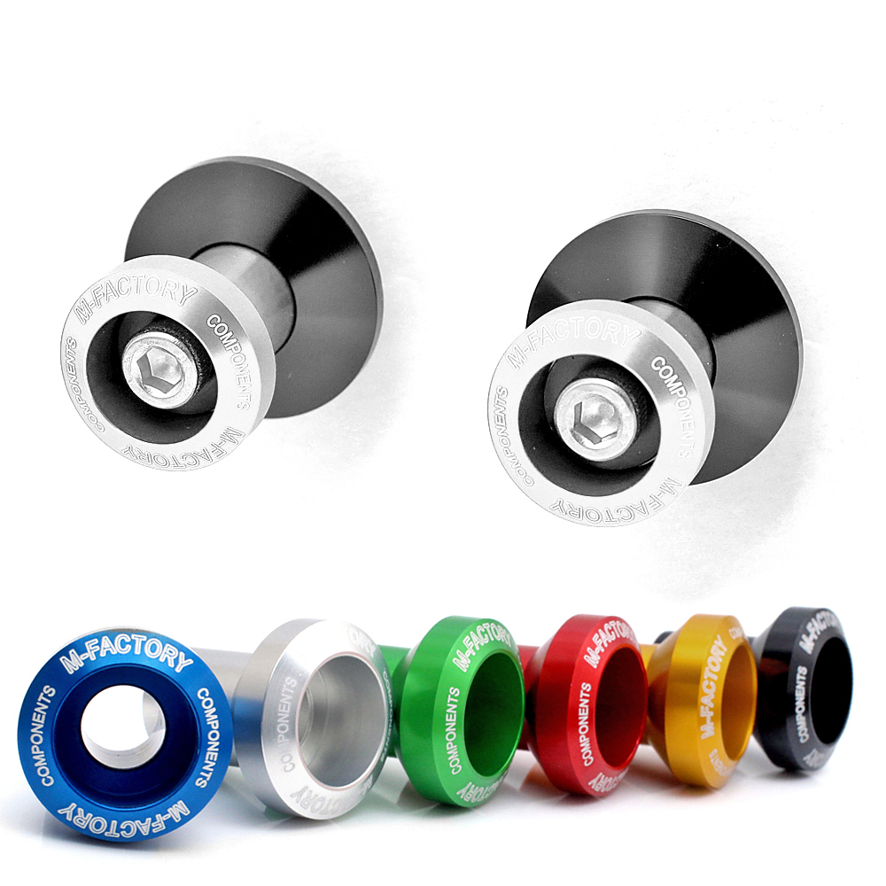 Silver SPMF 8MM Swingarm Spools Screws For Kawasaki ZX-10RR Ninja
