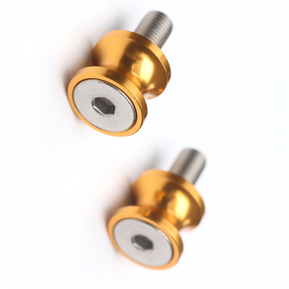 Gold XP 8MM Rear Paddock Stand Spools For Kawasaki ZX-6R 636 19 20