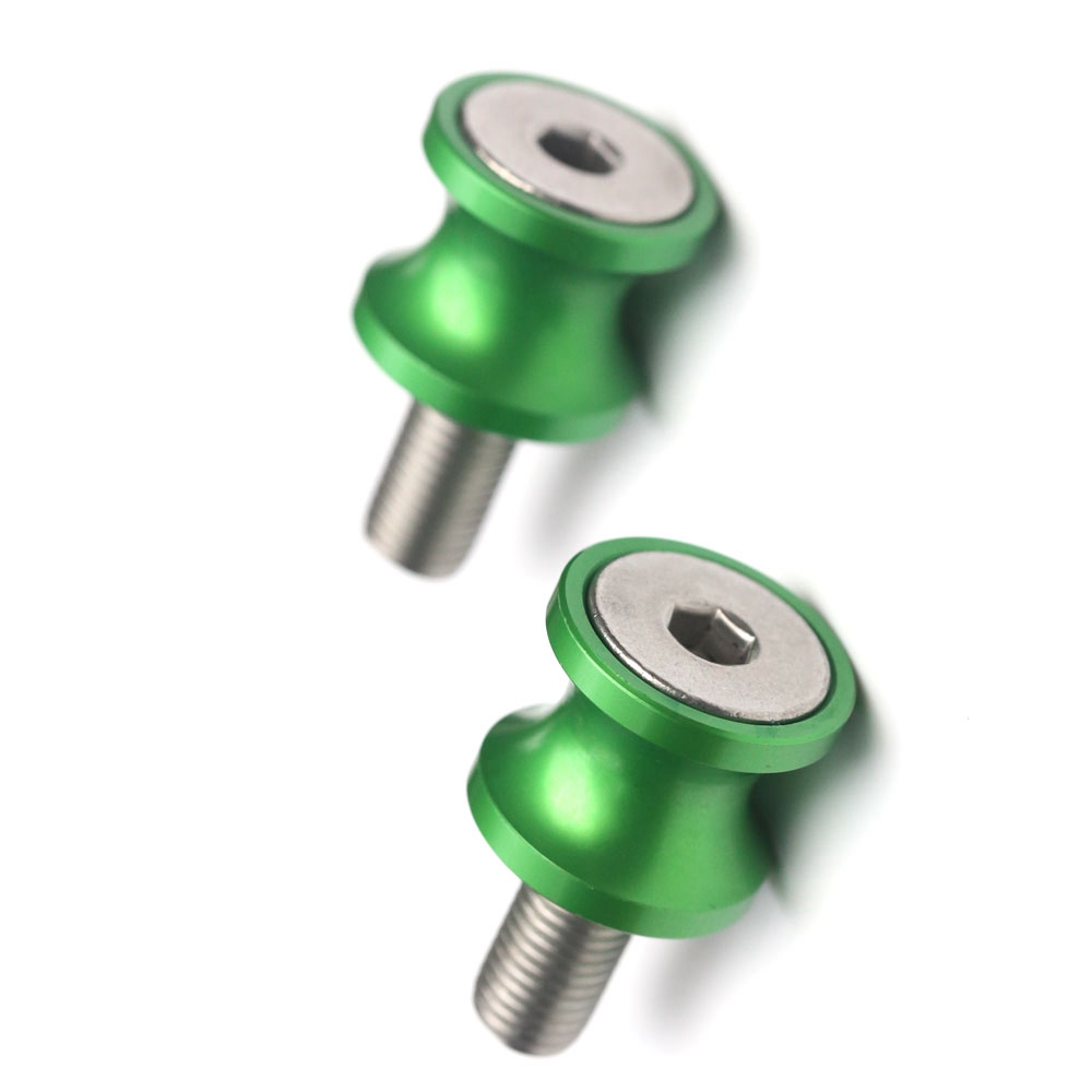 Green M8 Swingarm Spools Sliders XP For For Kawasaki ZX-10RR Ninja
