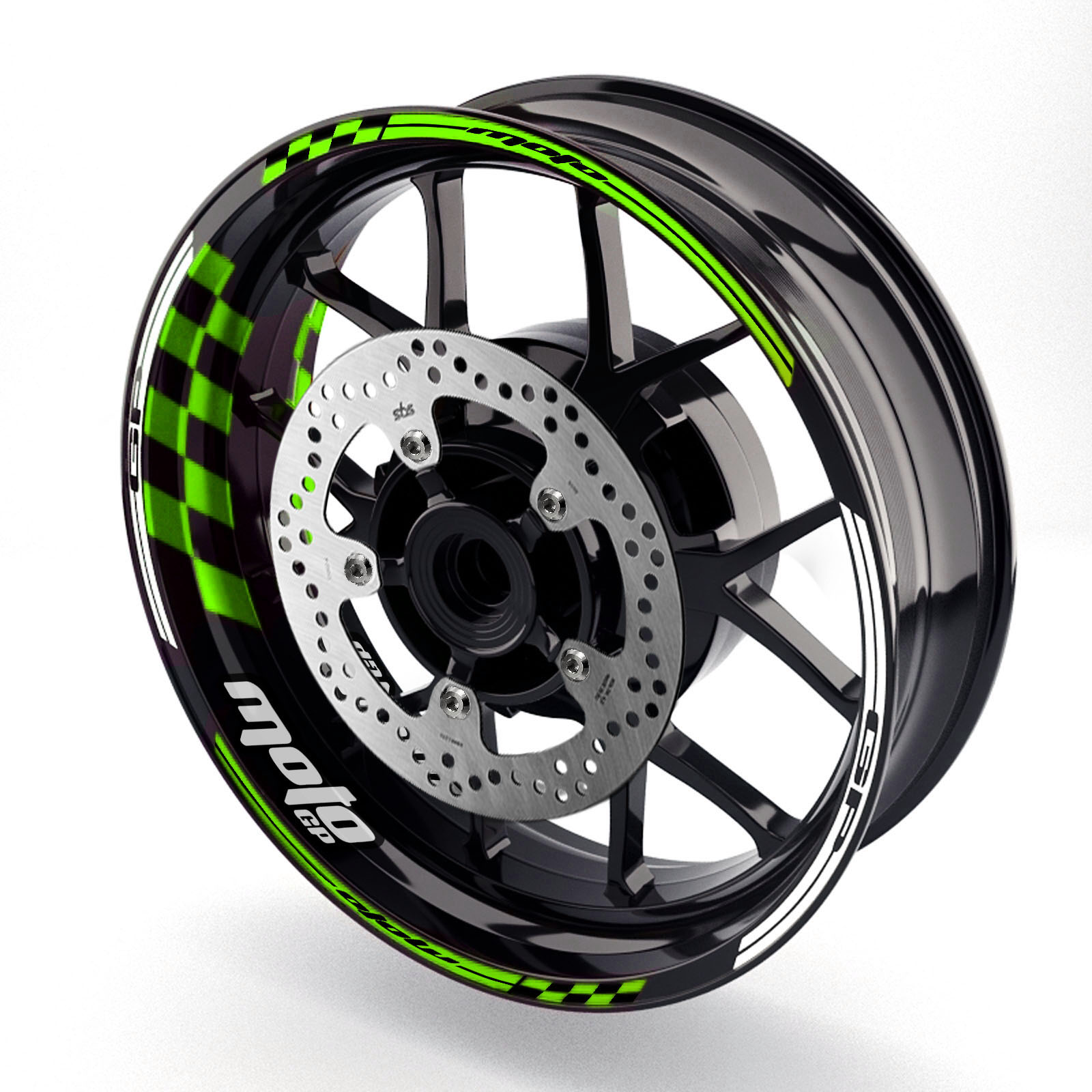 Green 17 inch Rim Decal Stickers GP01 Kit For Katana GSX