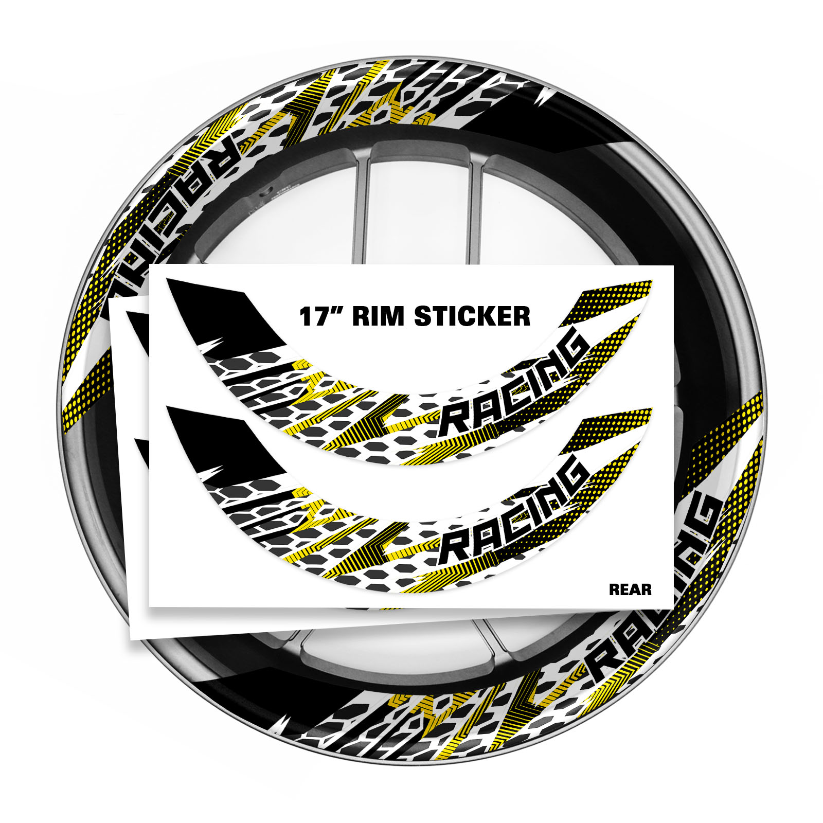 17 inch Vinyl Wheel Rim Stickers S23W For ZX0RR Ninja ZX000 00 05