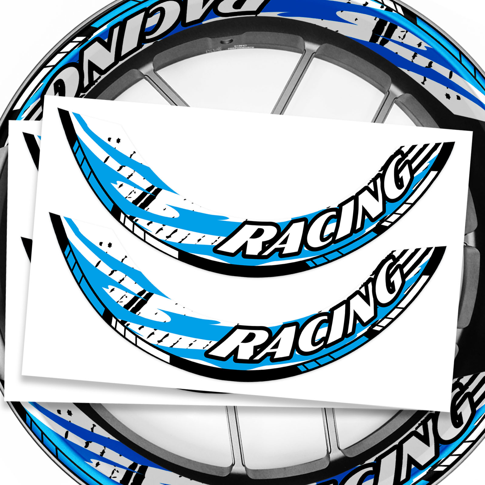 17 inch Vinyl Wheel Rim Stickers S29W For ZX0RR Ninja ZX000 00 05