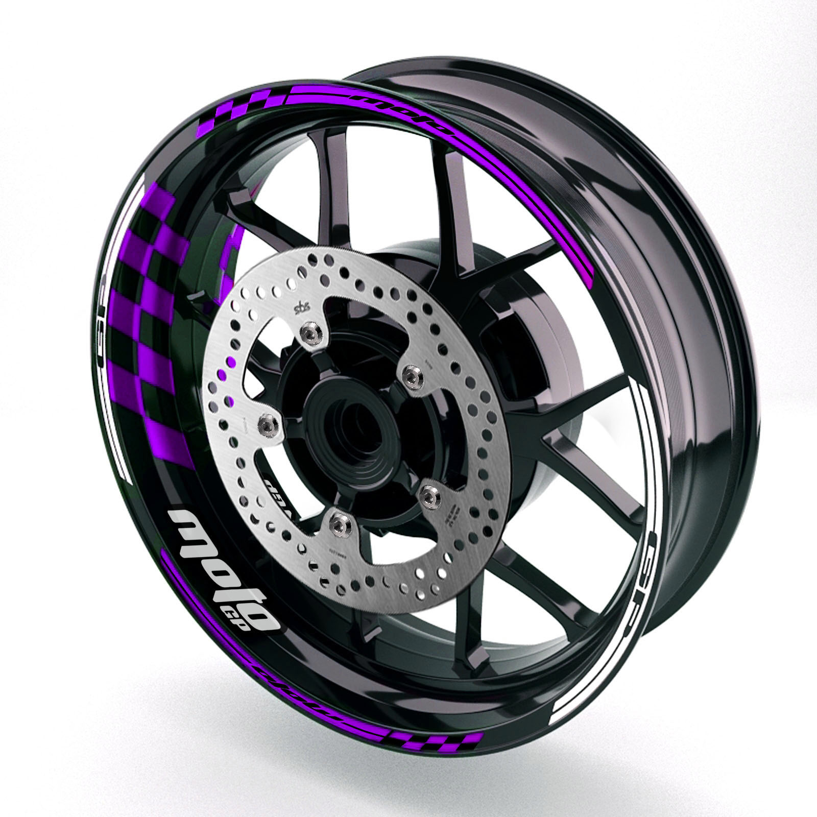 Purple 17 inch Vinyl Wheel Sticker Decal GP01 For ZX10R Ninja