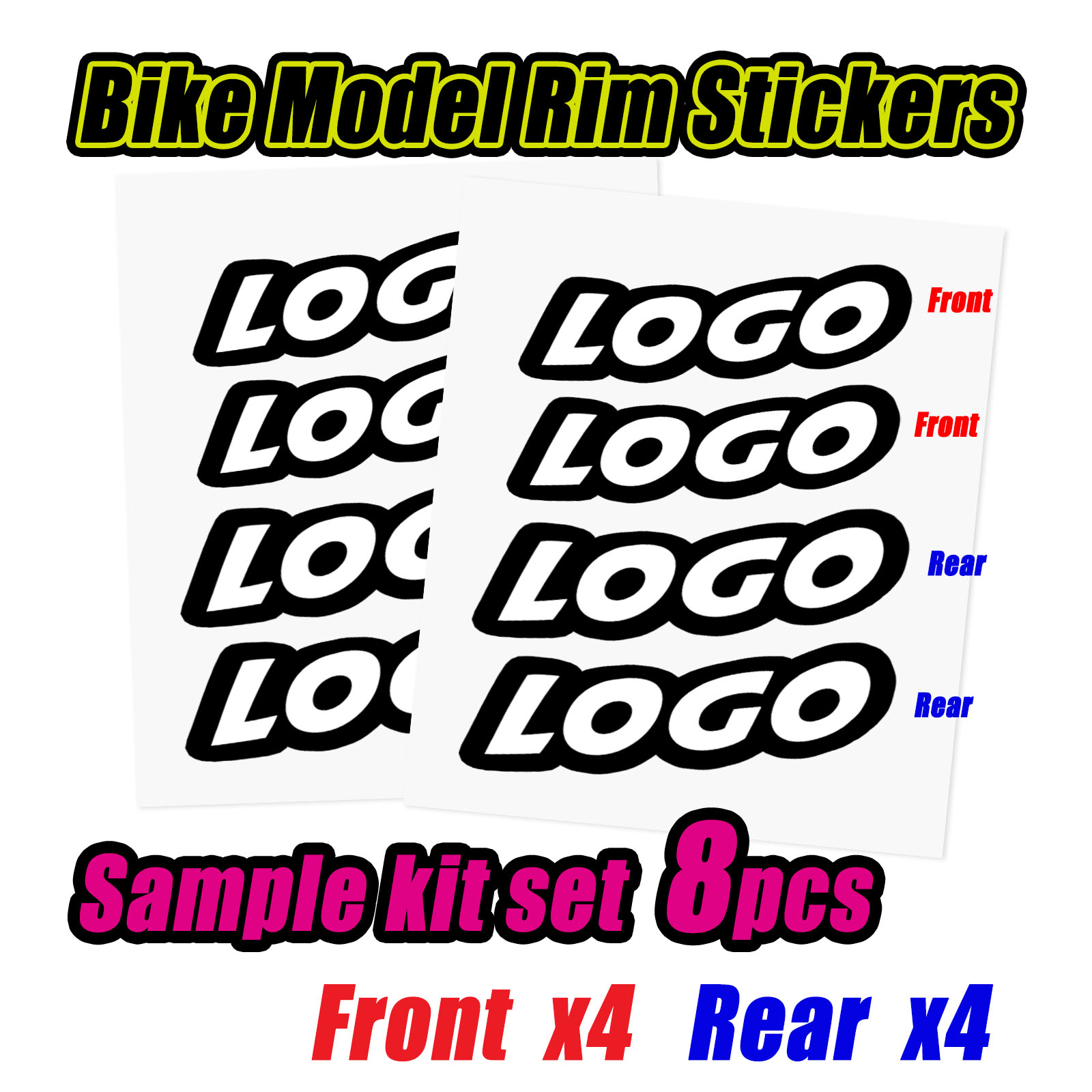 Wheel Rim Decal Letters Strips Stickers For Kawasaki ZX6RR Ninja