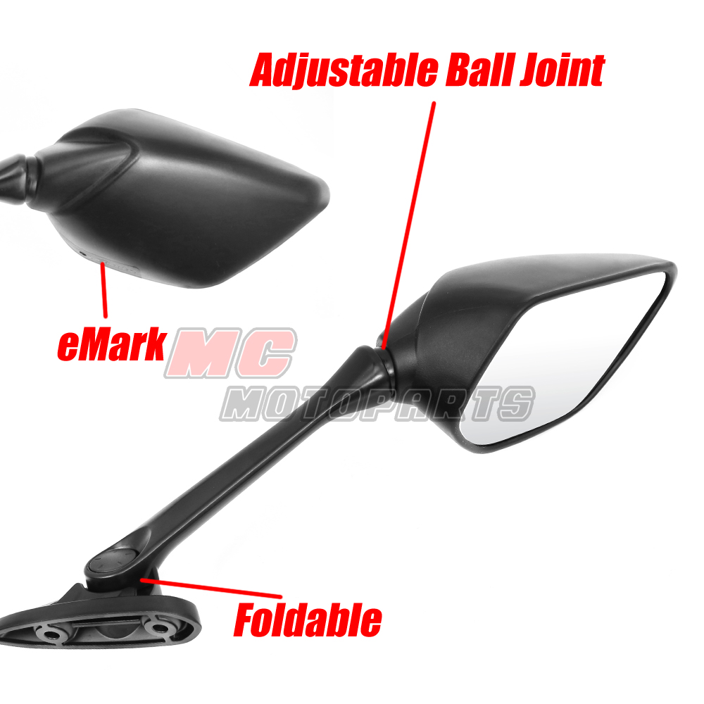 Black Side Rear View Aftermarket Mirrors For Yamaha YZF R3 2015 2016 15 ...