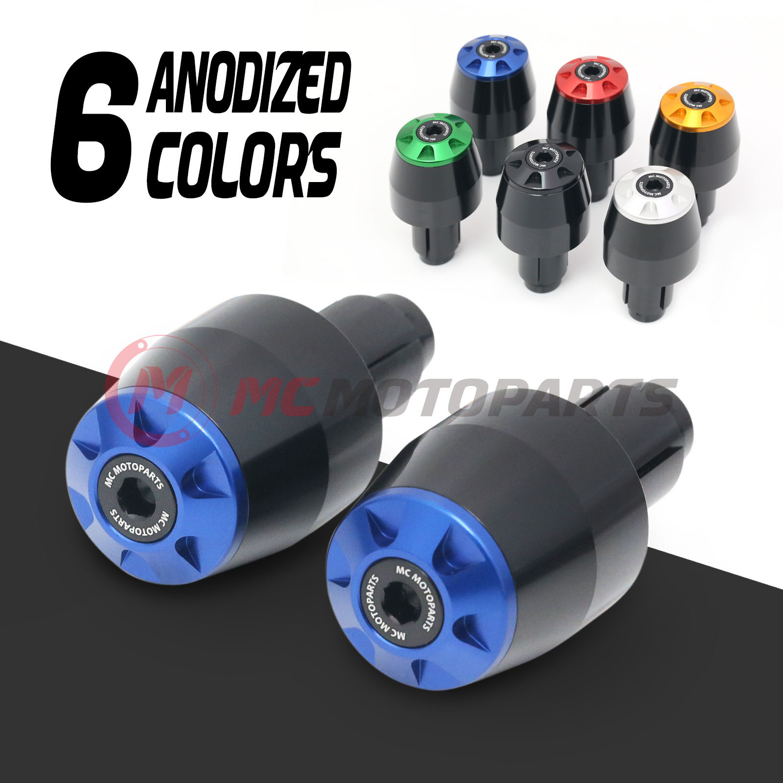 STORM CNC Blue Handle Bar Ends For Kawasaki ZX 600 Ninja ZX6 98 99