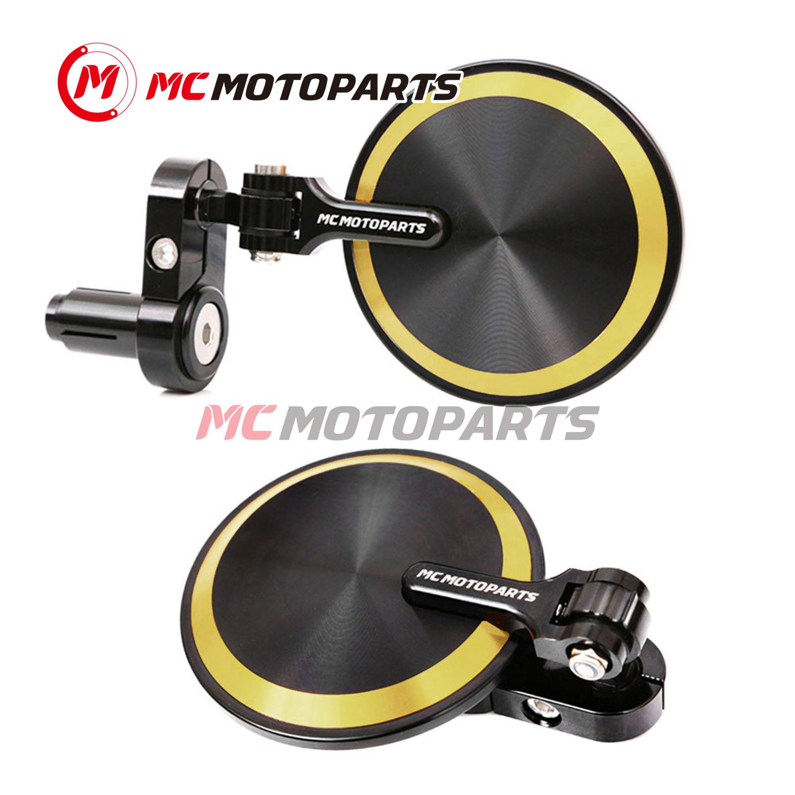バー REBORN CNC Gold Folding Bar End Mirrors For Yamaha XJ6 Diversion