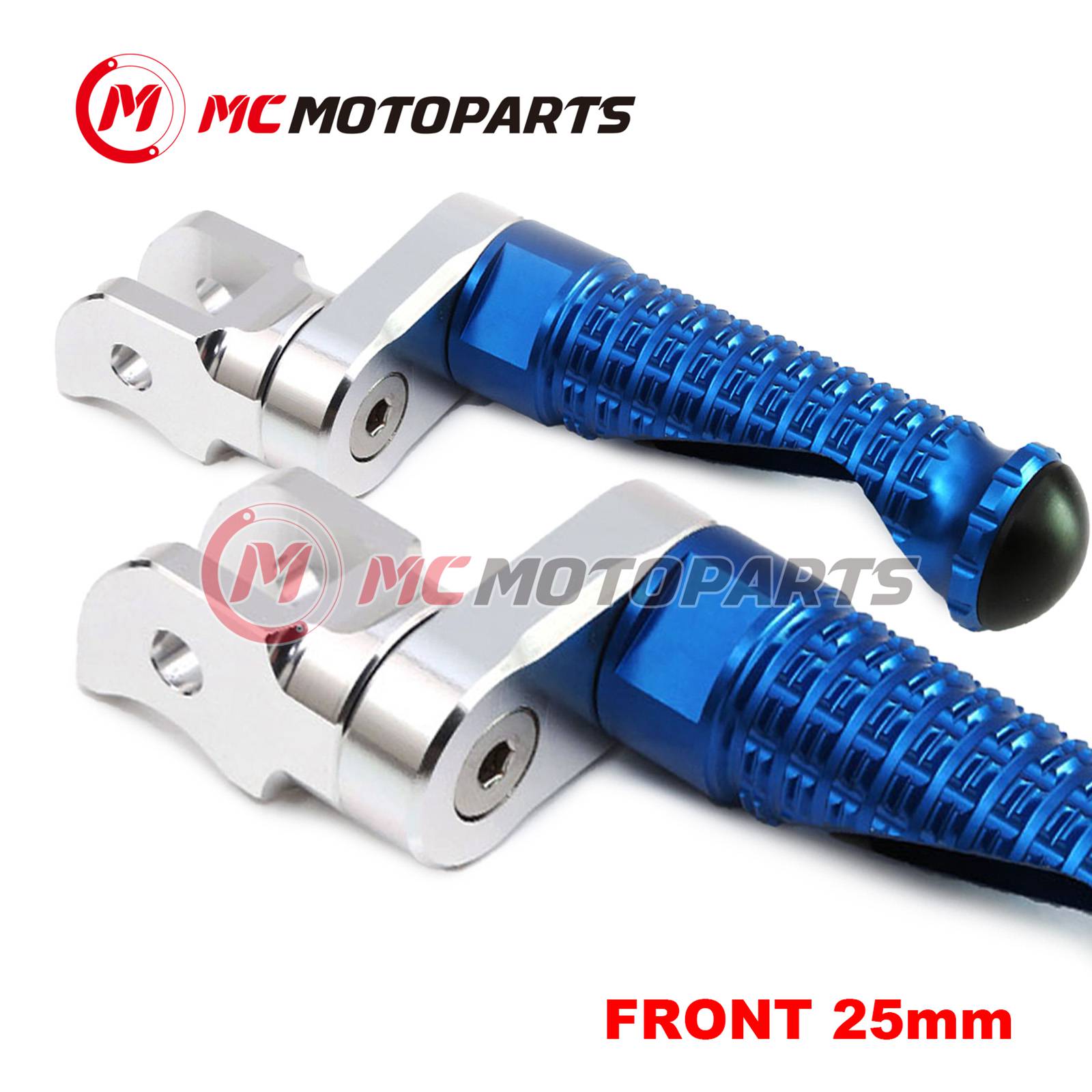 BLUE MPRO 25mm Extension Front Footpegs For Kawasaki ZX-7R/7RR 96