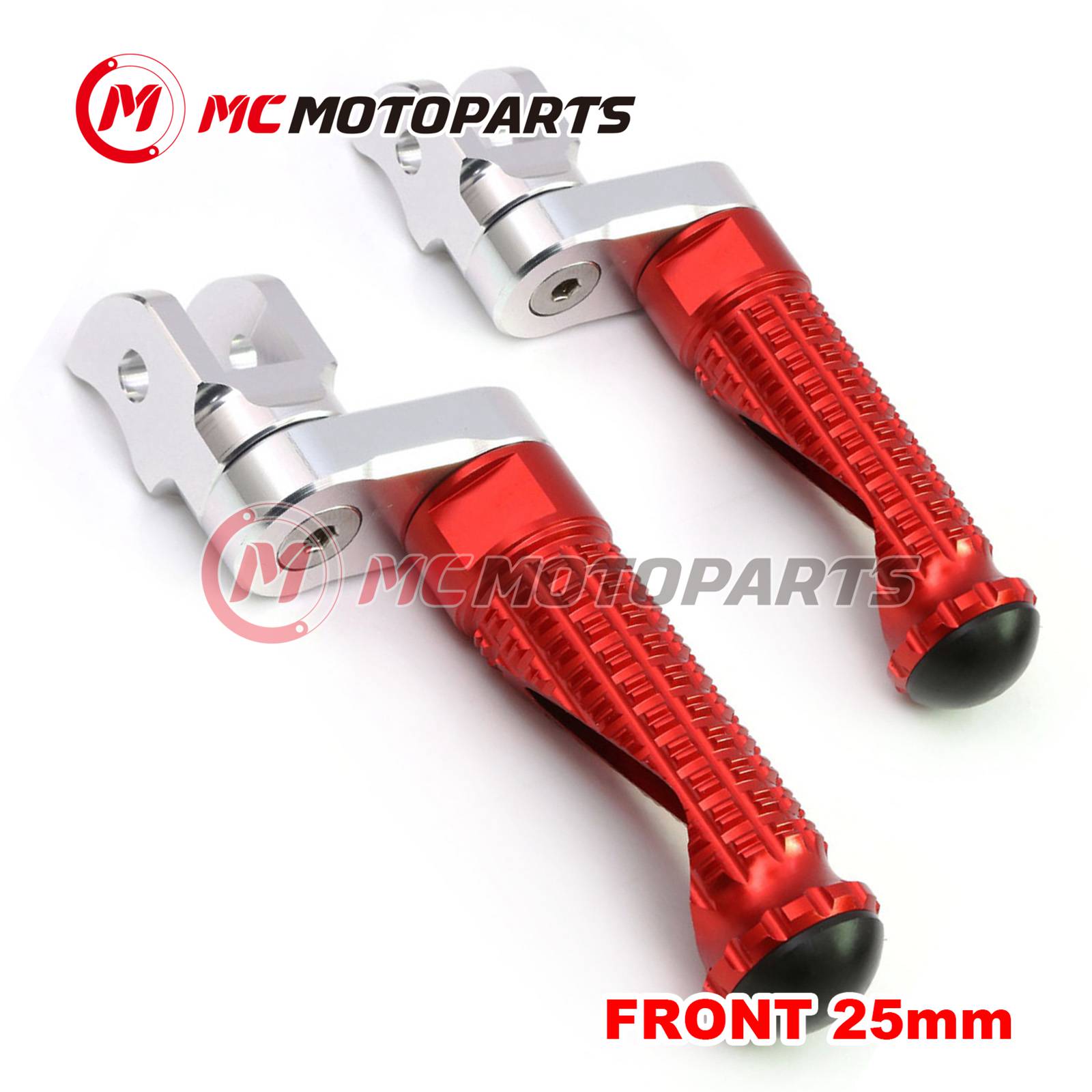 RED MPRO 25mm Extension Front Footpegs For Kawasaki Z900 17-22 21