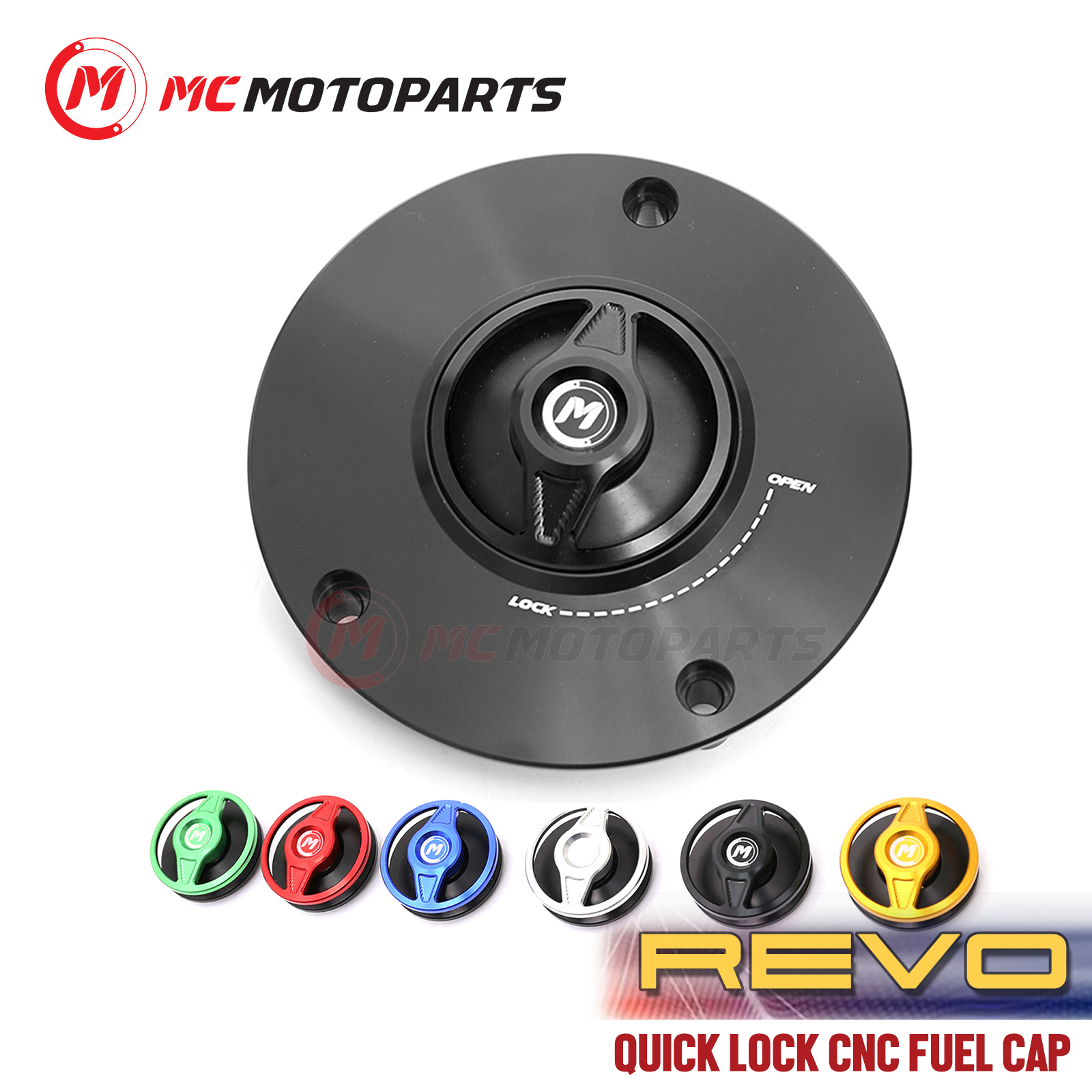 REVO Black Quick Lock Fuel Cap For GSX-S1000 F ABS 15 16 17 | eBay