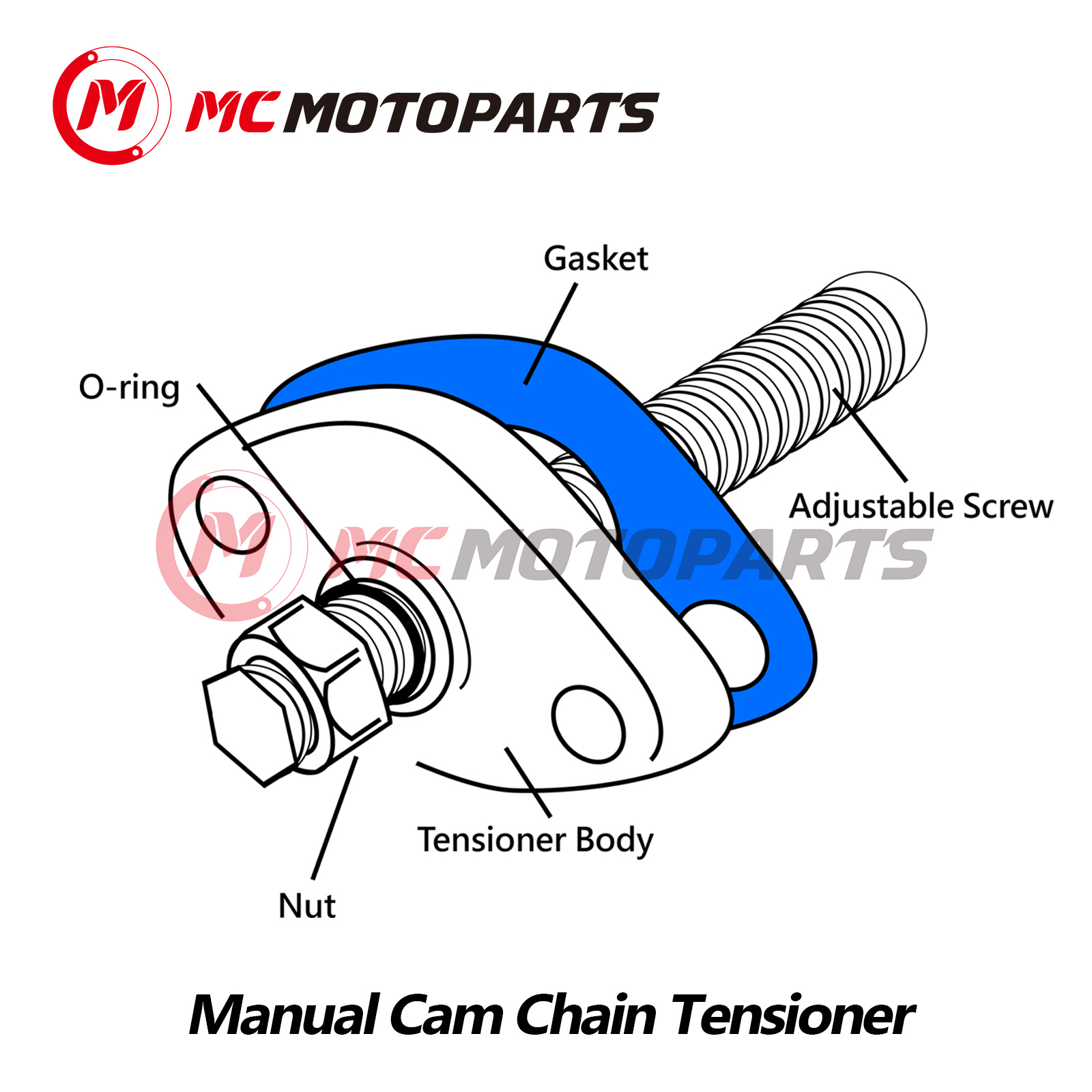 JINFANNIBI Cam Timing Chain Tensioner With Gasket – Fits Honda Foreman Rubicon 500 TRX500 2001-2014