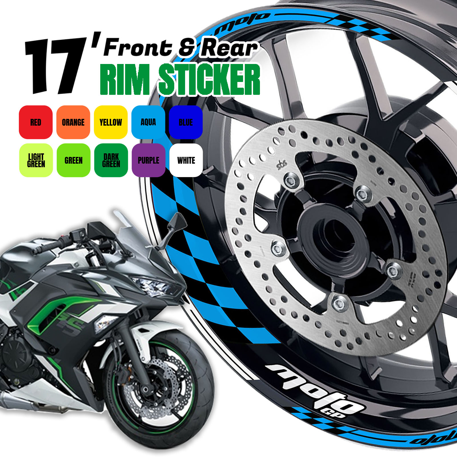 ワンダースワン yellow Wheel Stickers Rim GP01 For Honda CBR1000RR-R Fireblade 20
