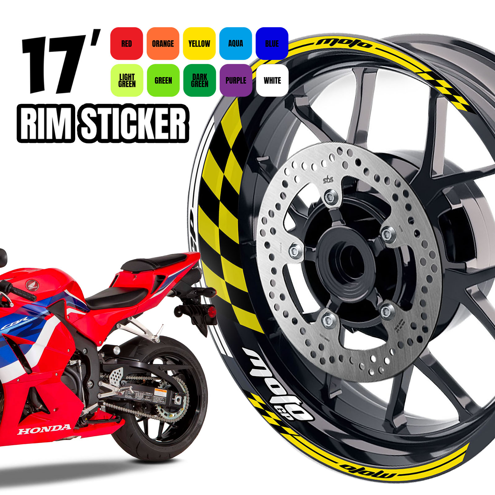 For Kawasaki Ninja 1000 SX 2011-2019 17 18 19 blue Wheel Stickers