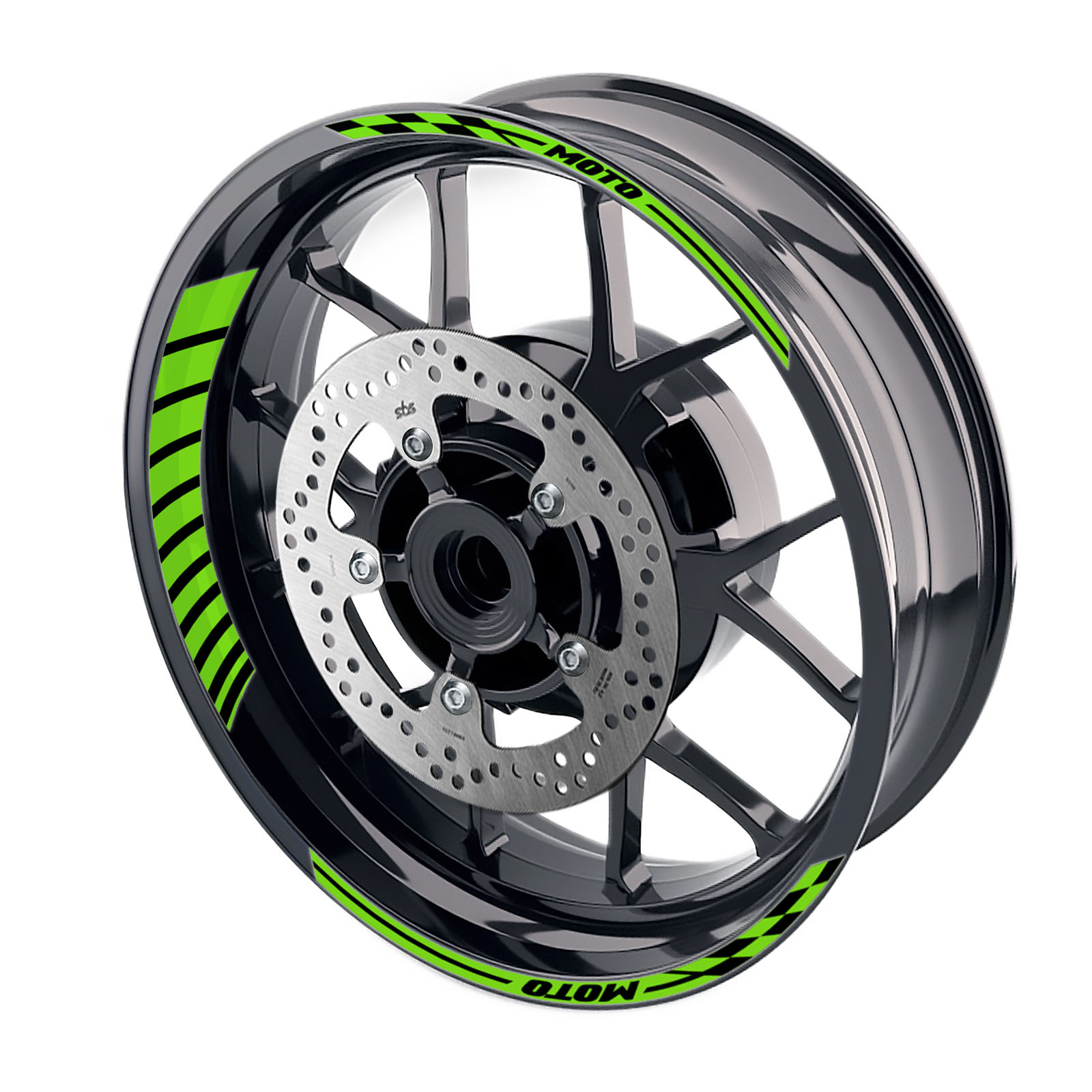 For Kawasaki ZX14R Ninja 2012-2022 19 20 21 22 Green Rim Wheel