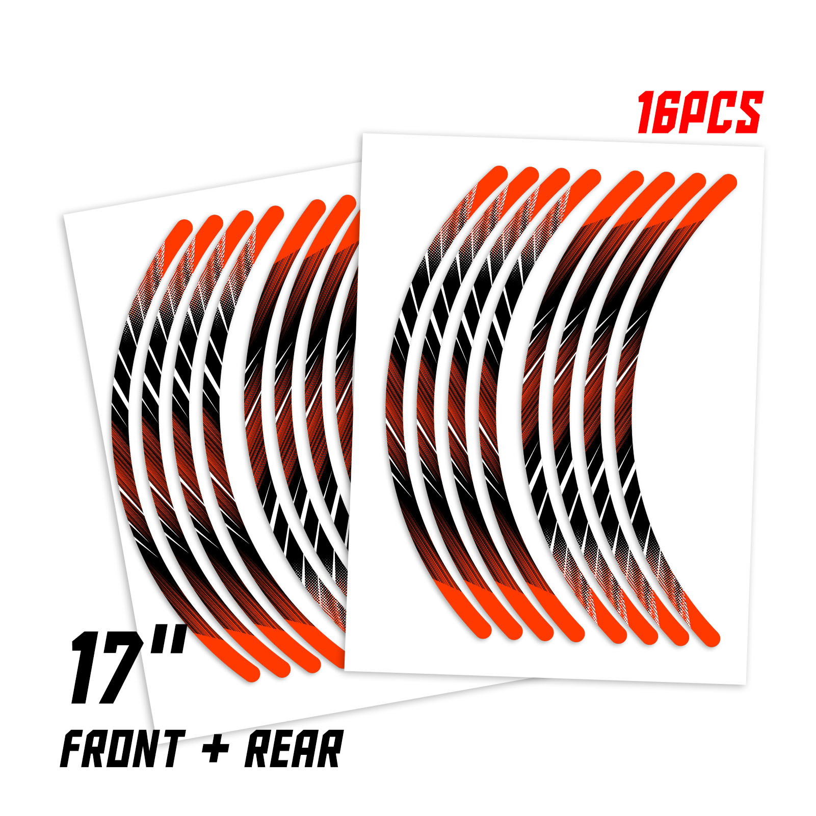 L02B For Kawasaki Ninja ZX-10R 2004-2020 Orange Wheel Sticker Race