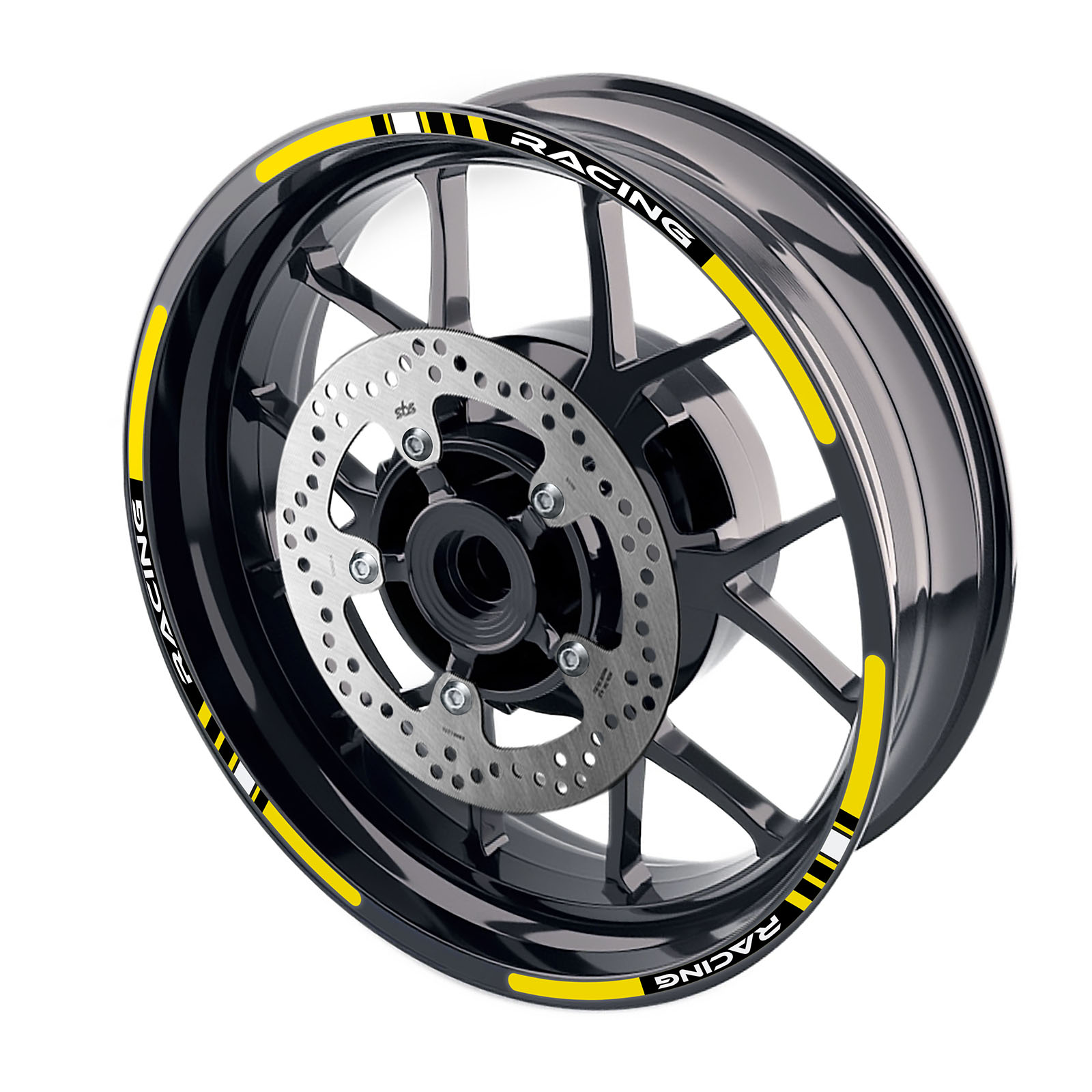 P01B For Ducati 899 Panigale 13-16 Yellow Motorcycle Rim Sticker