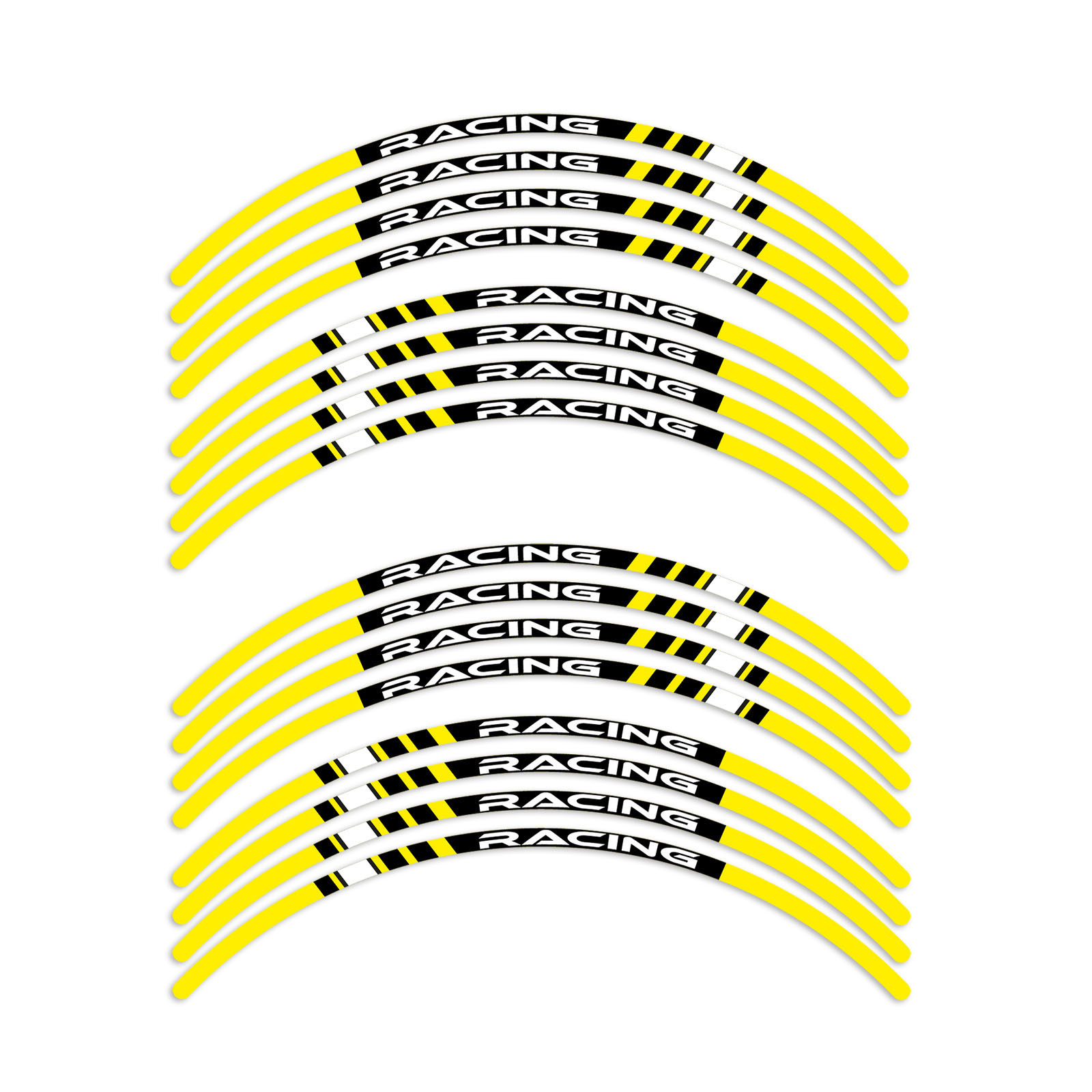 P01B For Kawasaki ZX6R Ninja ZX636 95-21 Yellow 4 Sides Sticker