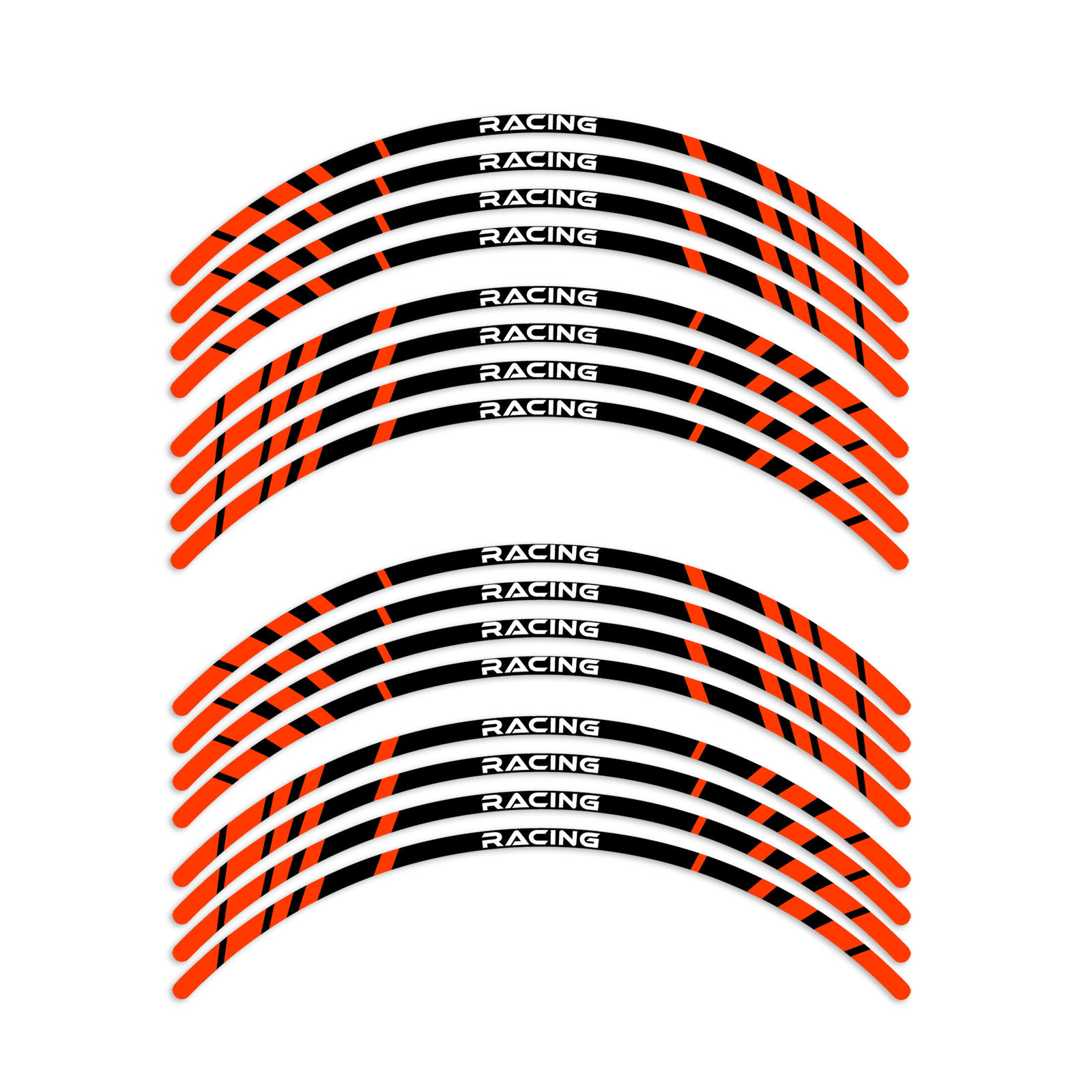 P02B For Kawasaki Ninja ZX-14R 2012-2020 Orange Wheel Sticker Set