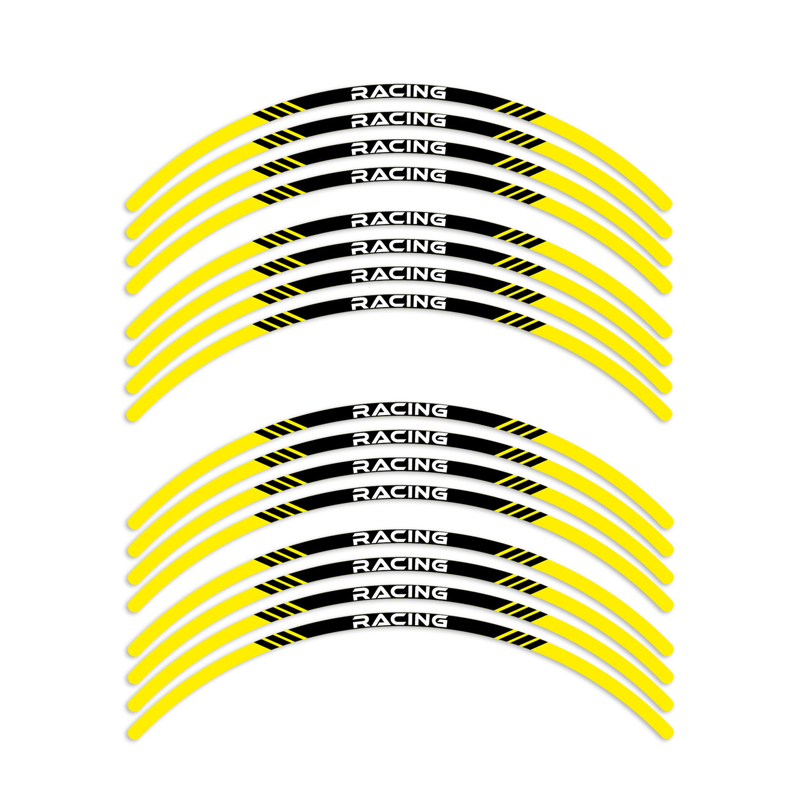 P03B For Kawasaki Ninja ZX-14R 12-20 Yellow 17'' Rim Wheel Sticker