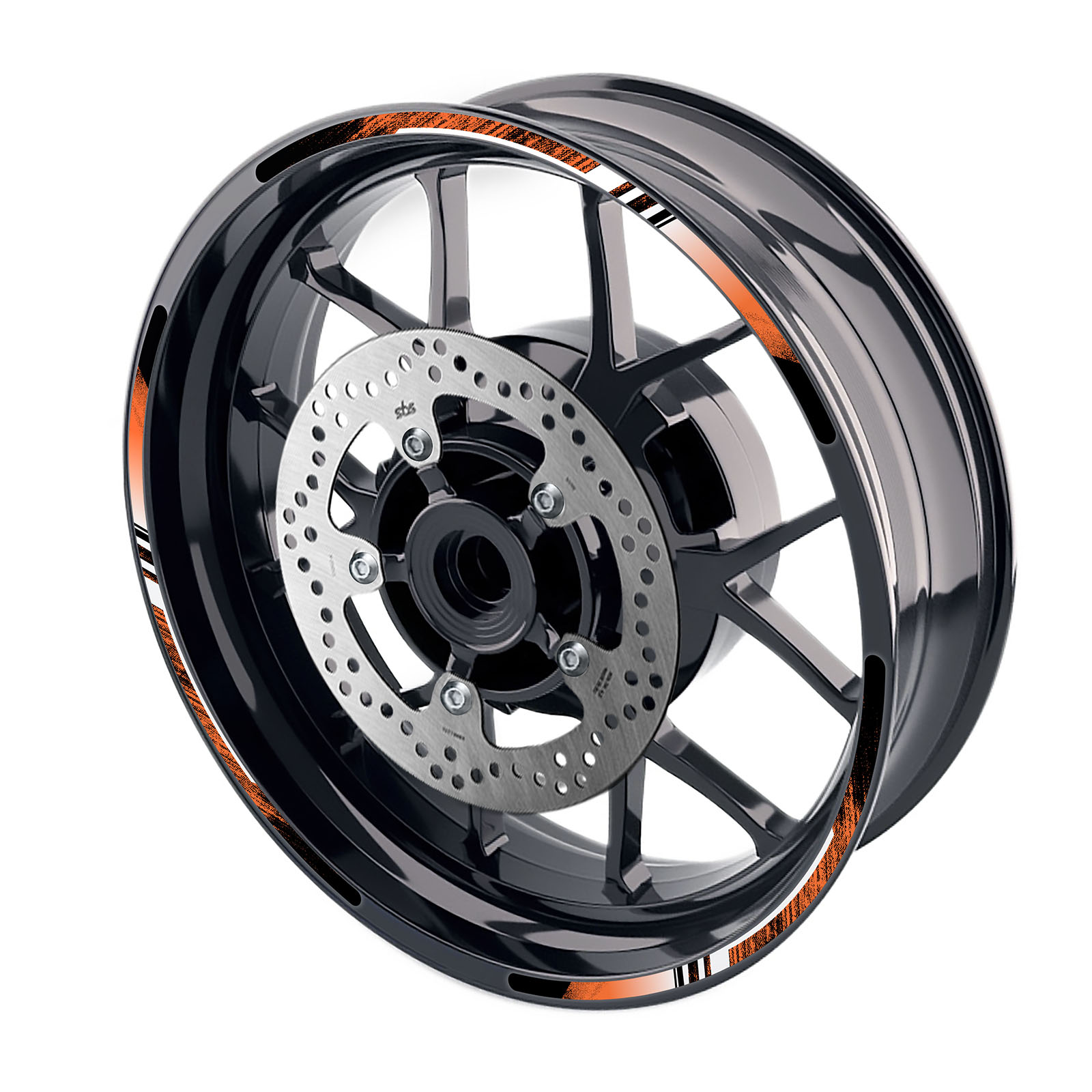 P05B For Kawasaki Ninja ZX-10R 2004-2020 Orange PVC Wheel Rim