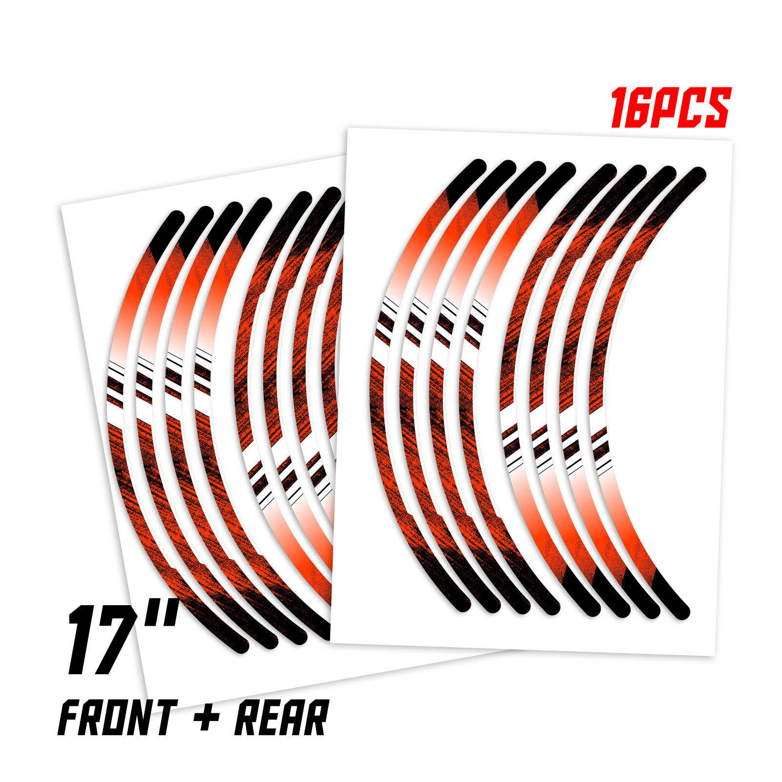 P05B For Kawasaki Ninja ZX6R 1995-2021 Orange Bike Decal Rim