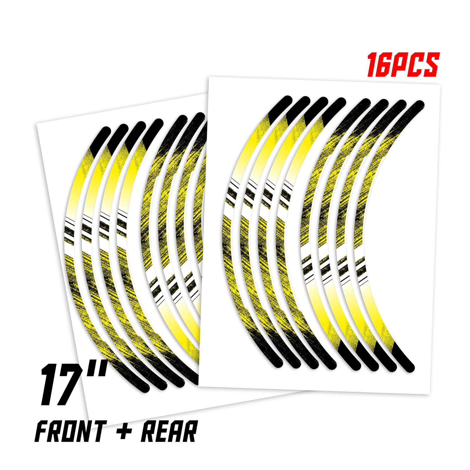 P05B For Kawasaki ZX6R Ninja ZX636 95-21 Yellow Wheel Sticker Race