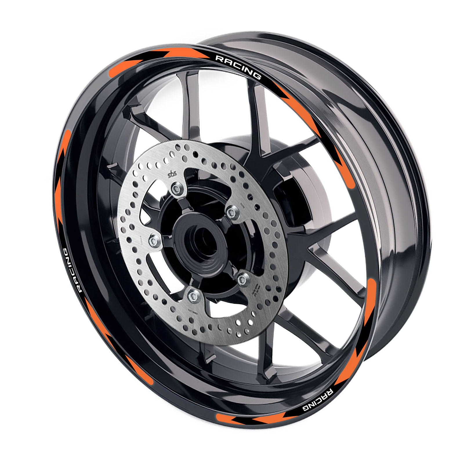 R01B For Aprilia Dorsoduro 900 2018-2020 Orange Rim Sticker Decal