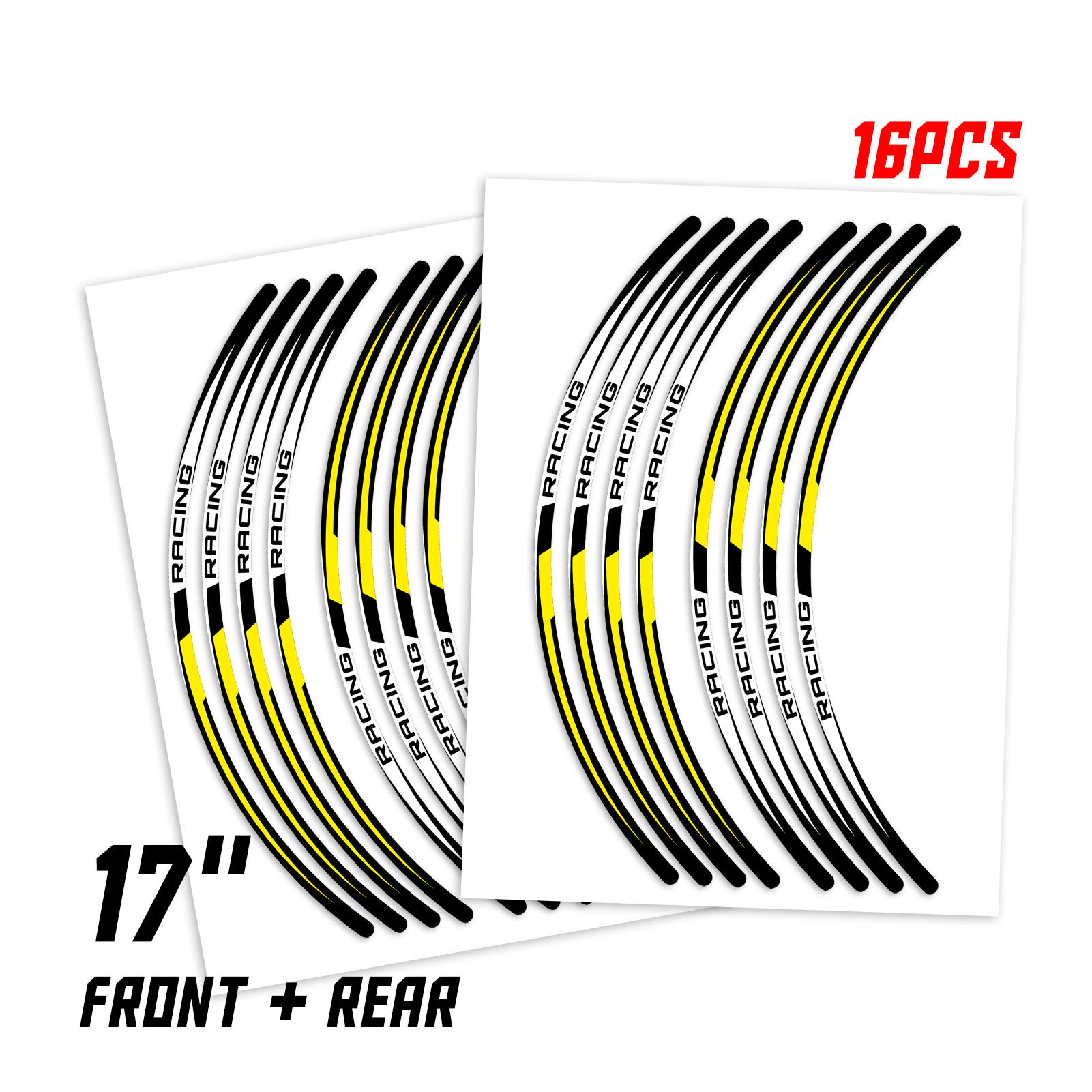 R03B For Kawasaki ZX14R Ninja ZX1400 12-21 Yellow Trim Size 17